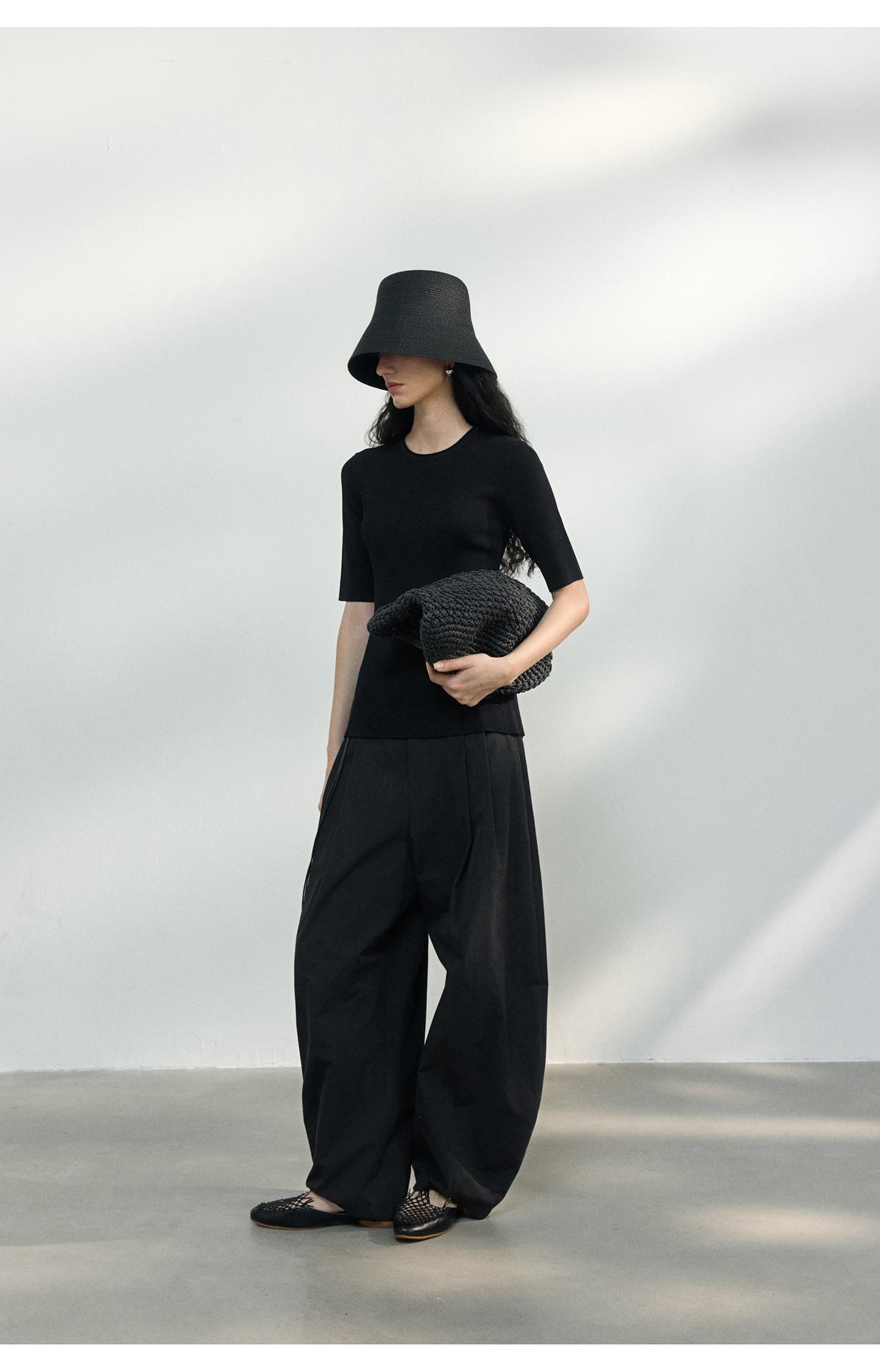 Back Cut-Out Ribbed Knit Top