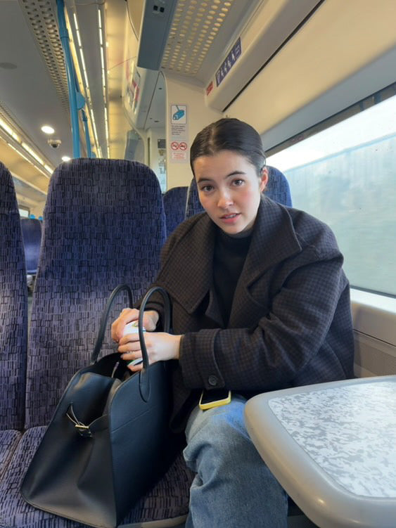 Real leather boston bag