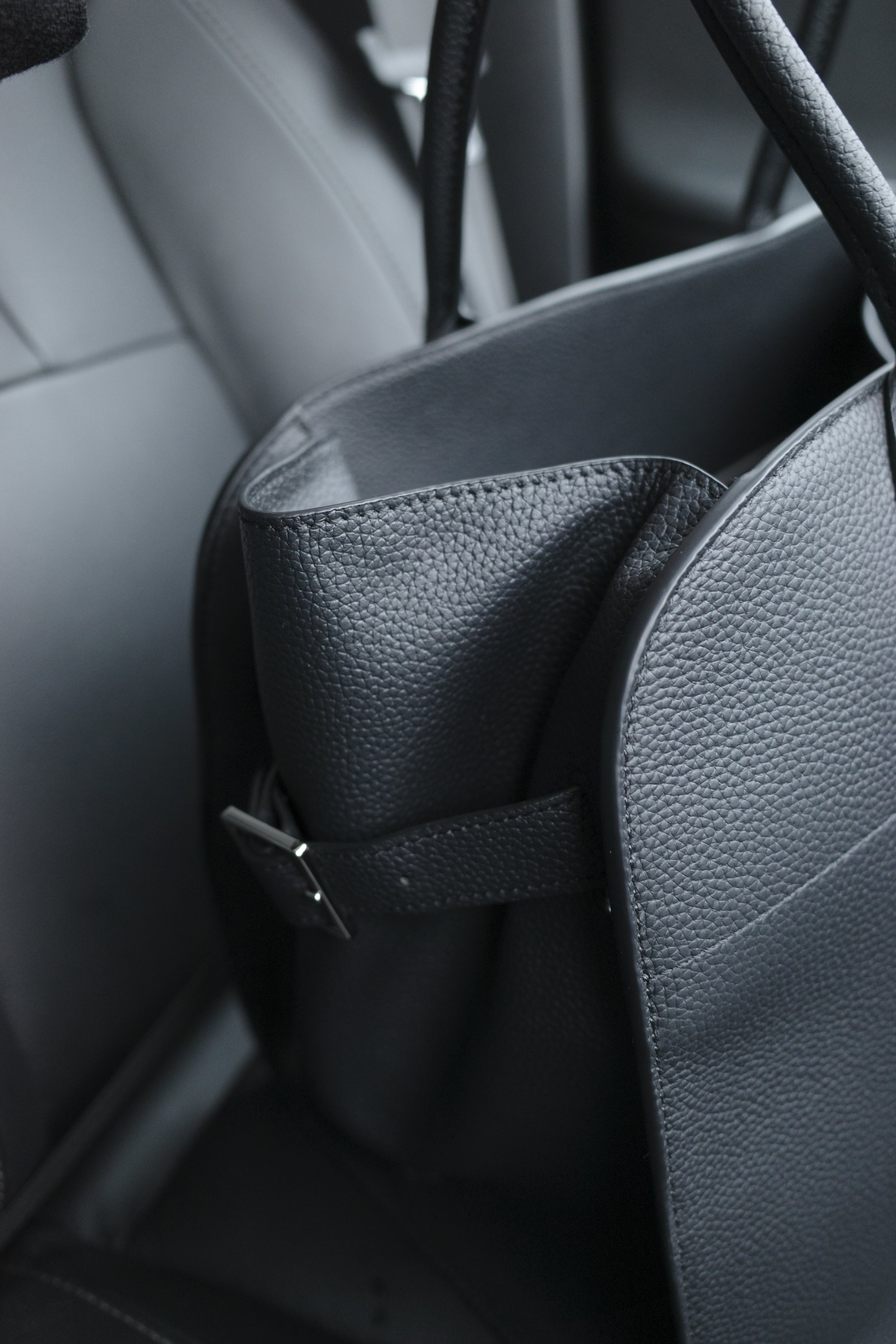 Real leather boston bag