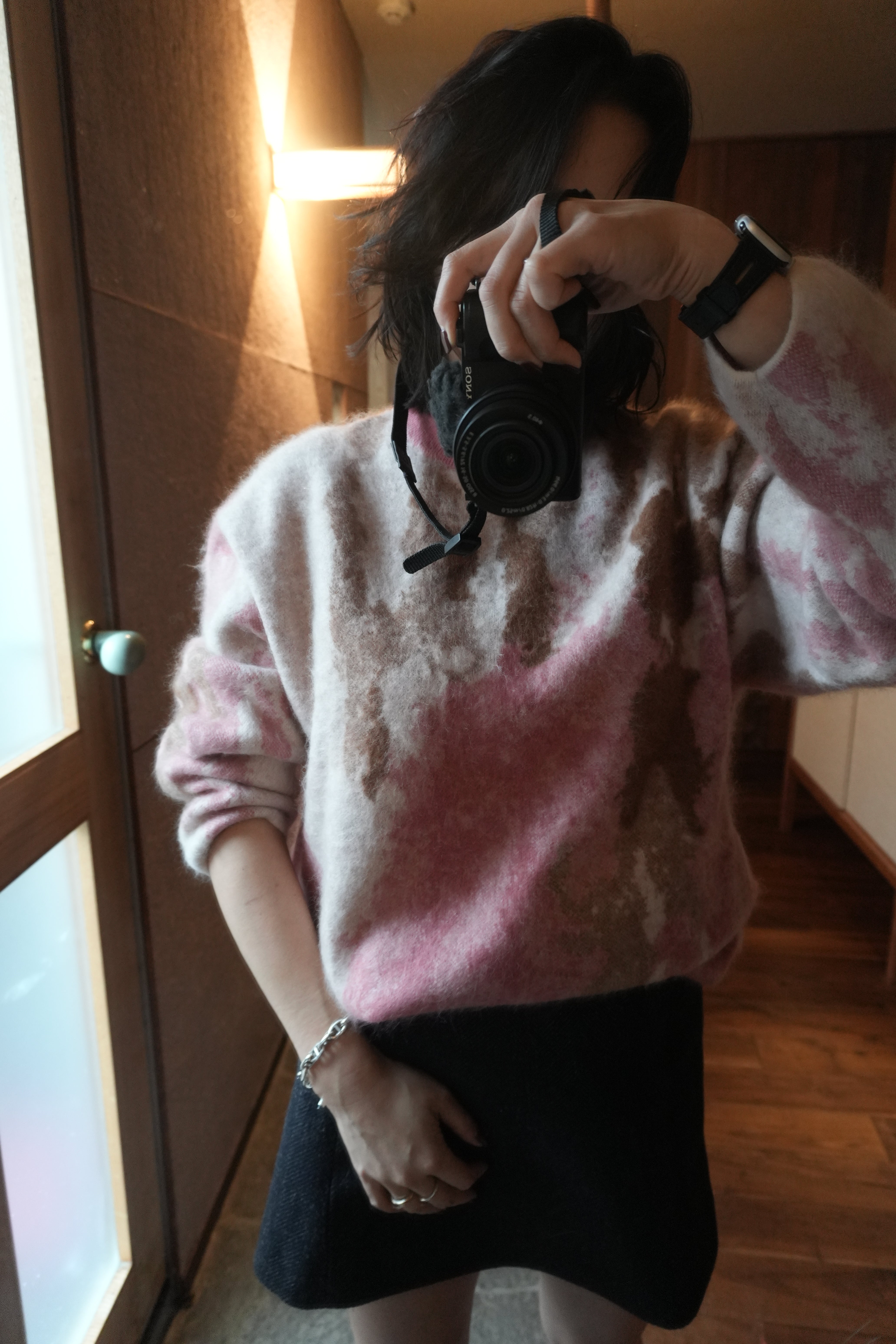 Misty wool blend knit