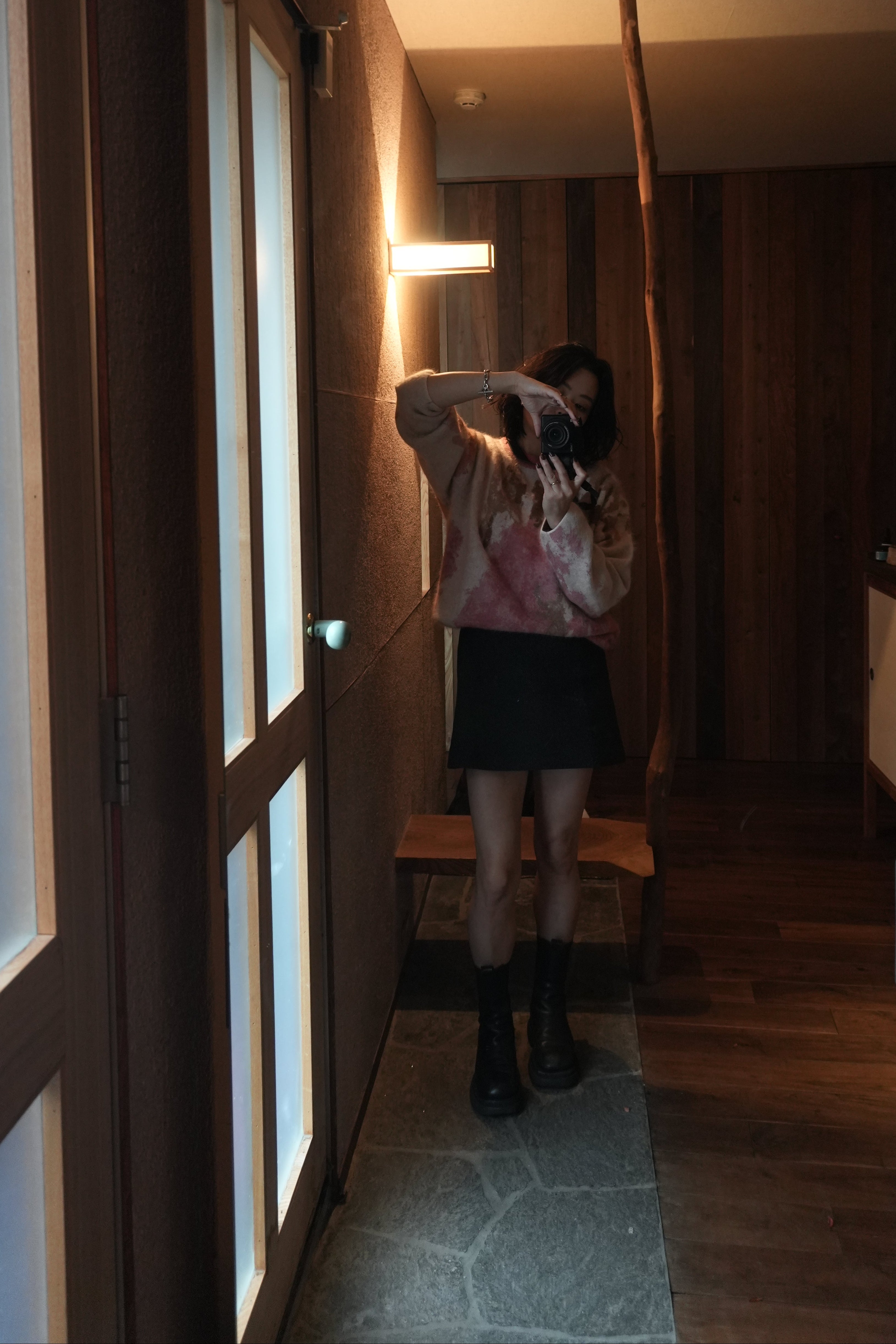 Misty wool blend knit