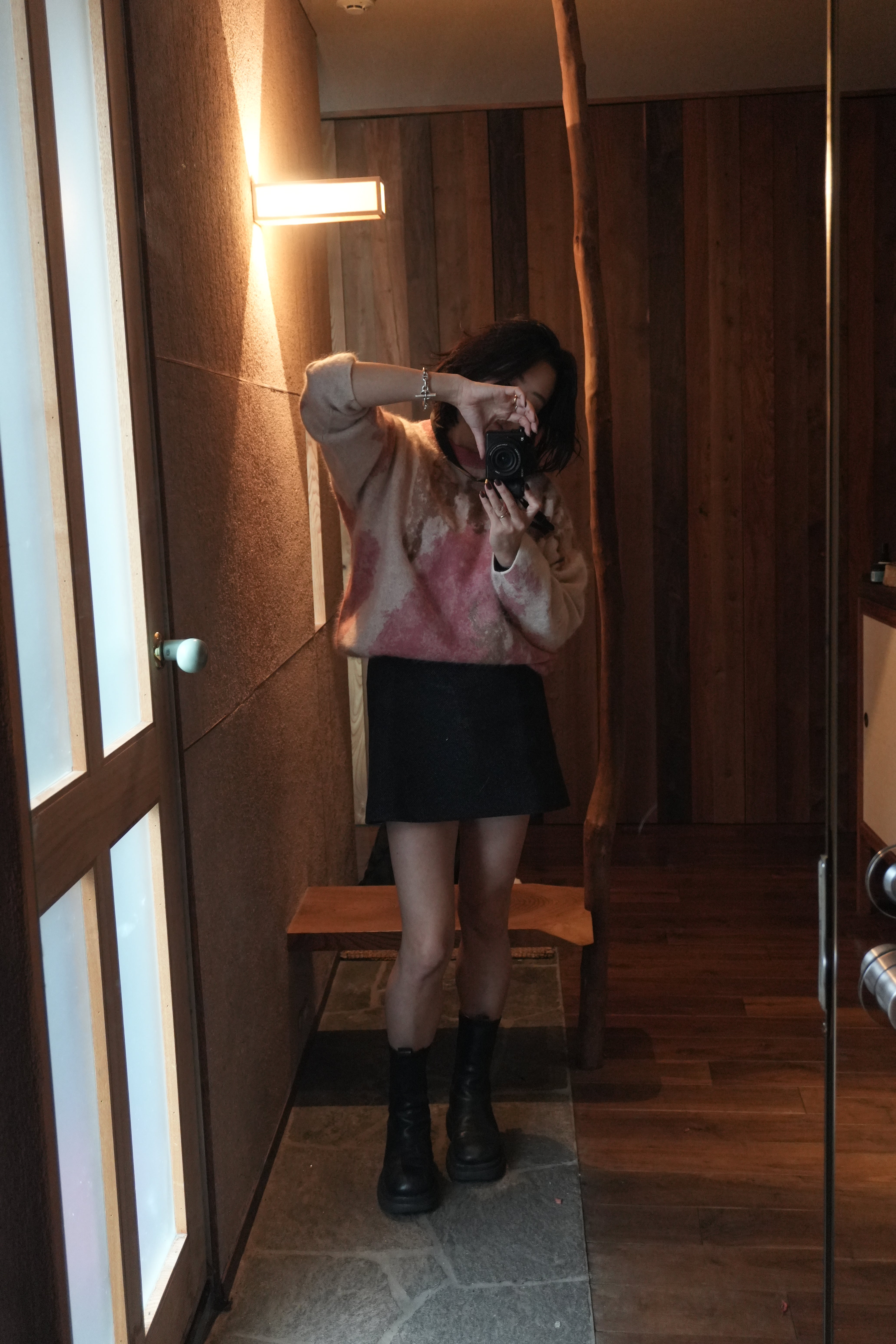 Misty wool blend knit