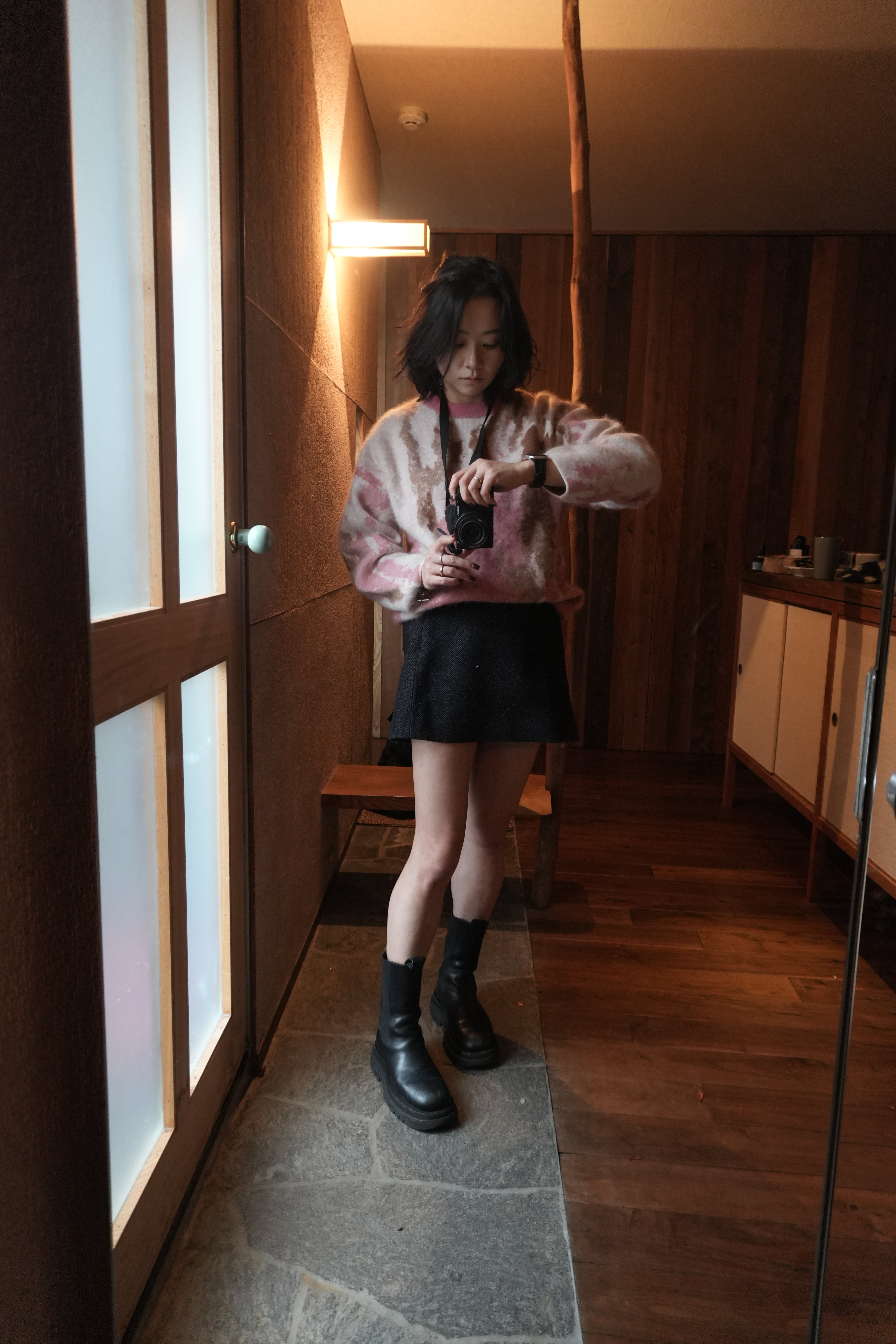 Misty wool blend knit