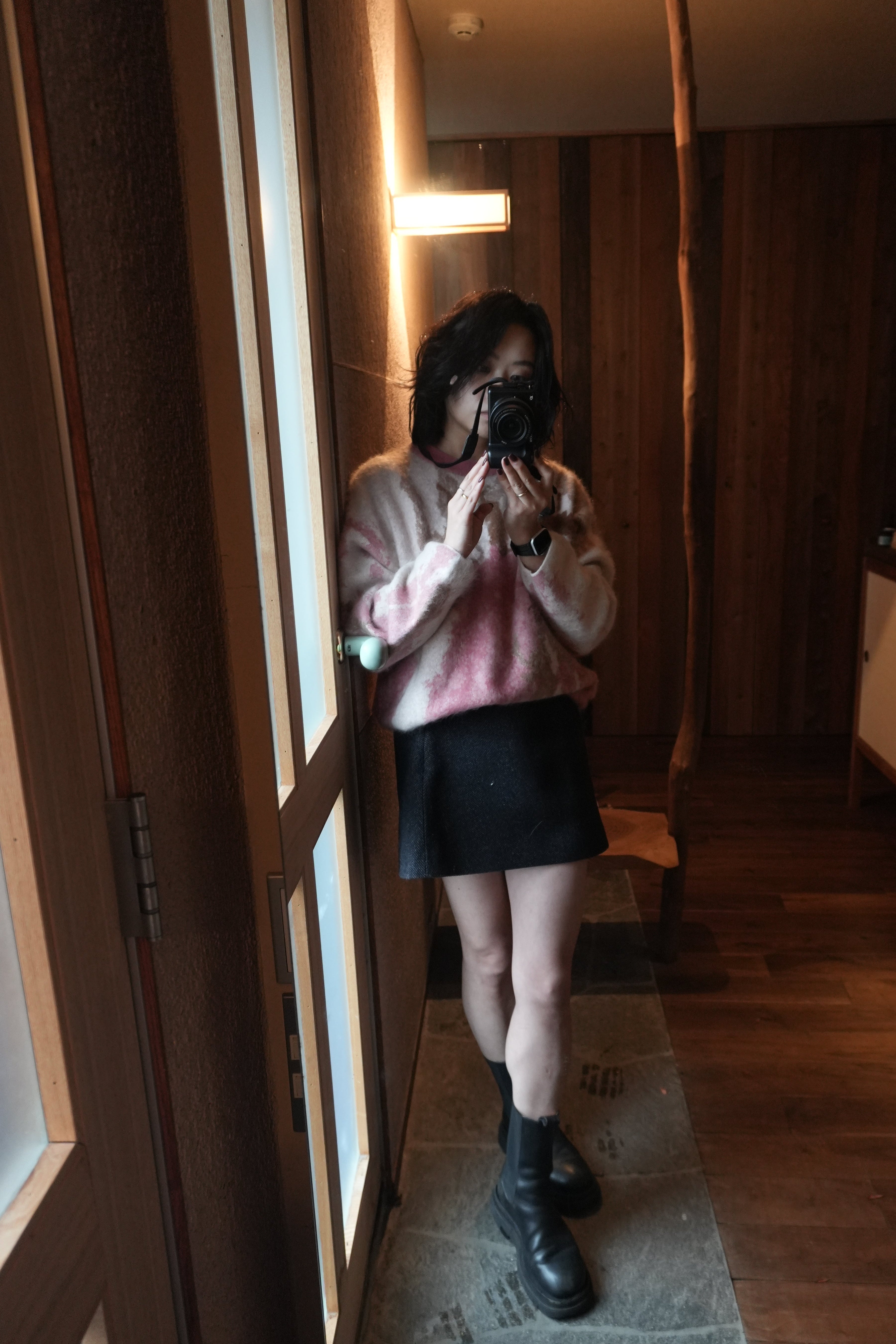 Misty wool blend knit