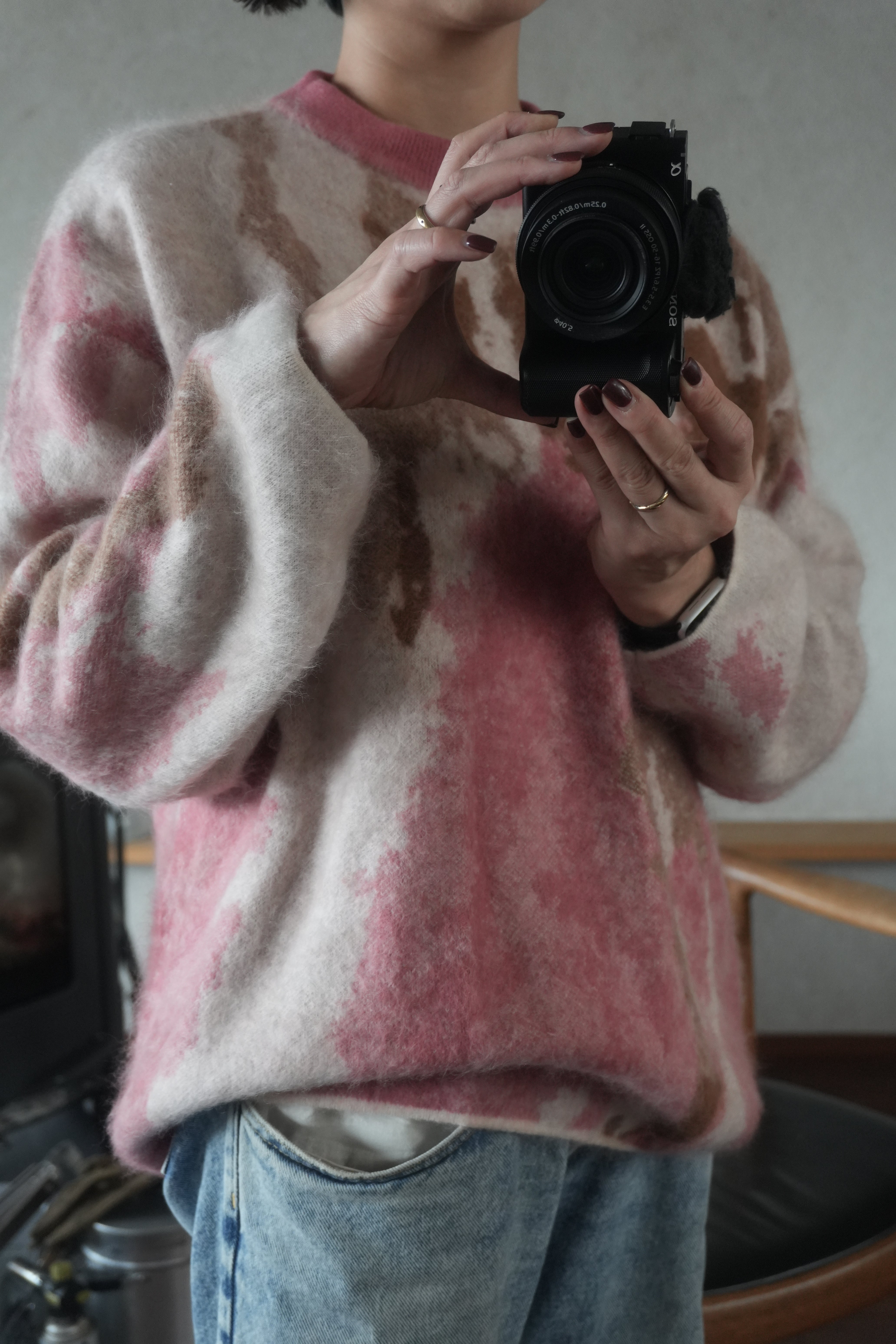 Misty wool blend knit