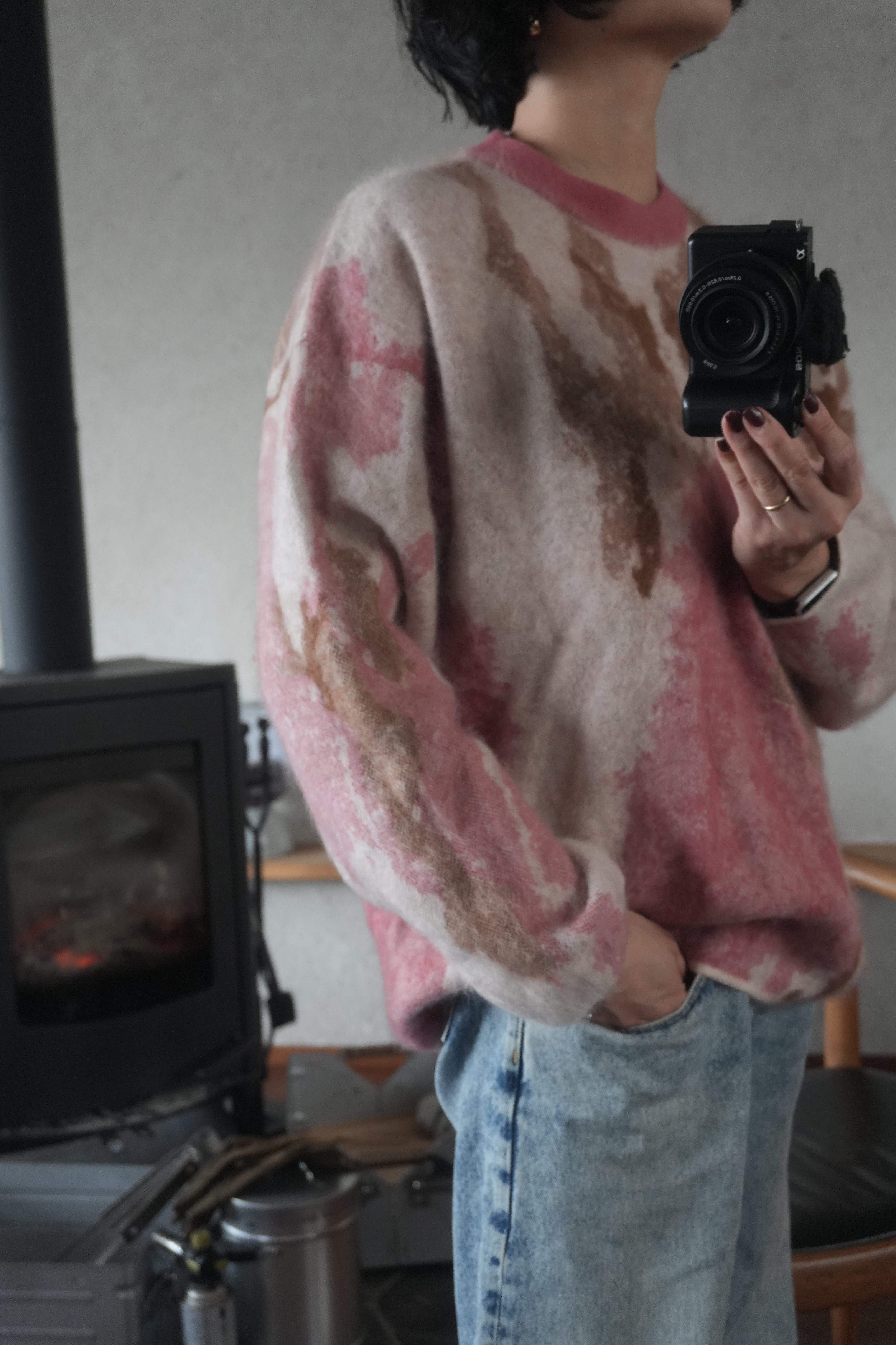 Misty wool blend knit