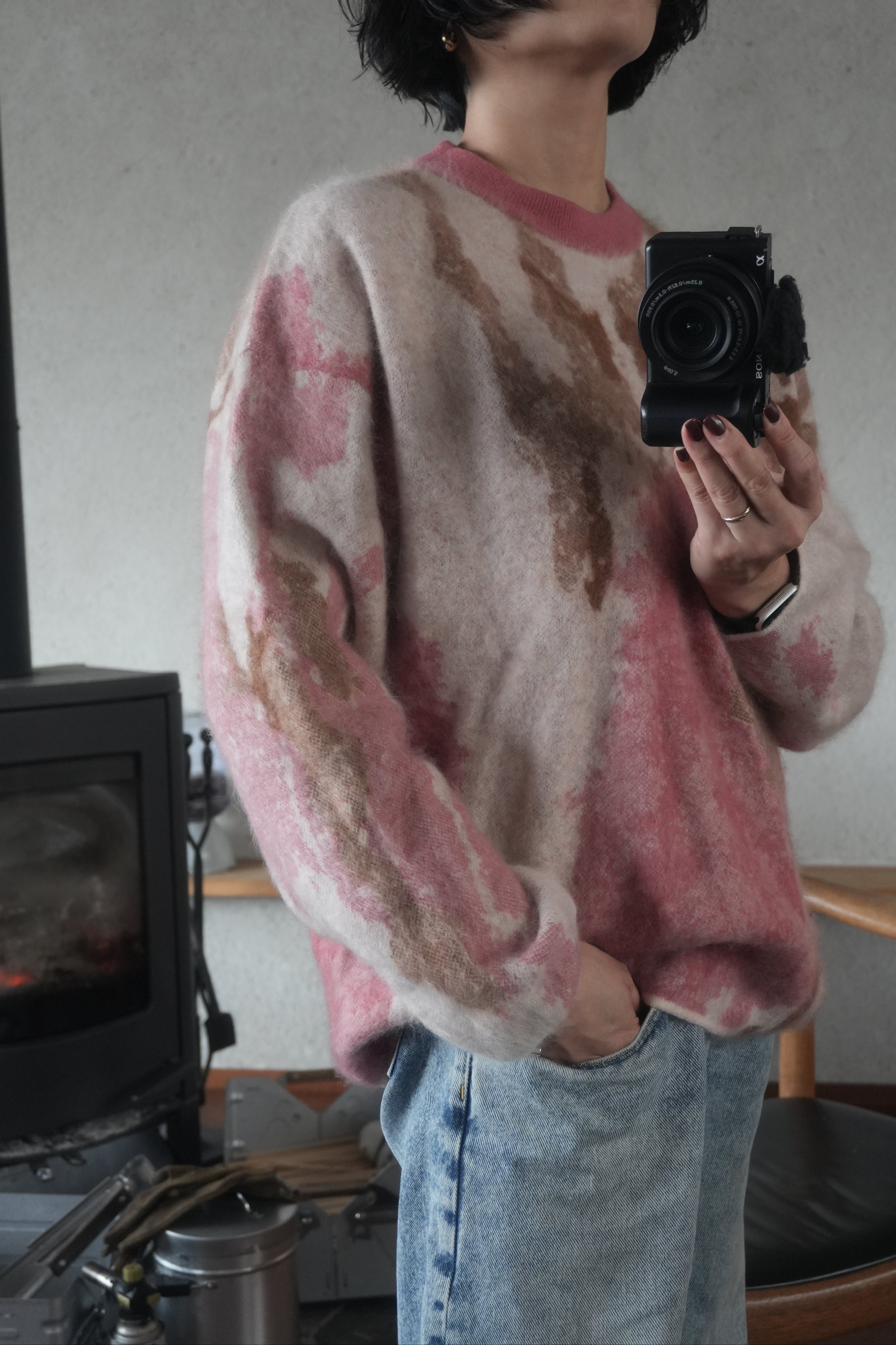 Misty wool blend knit