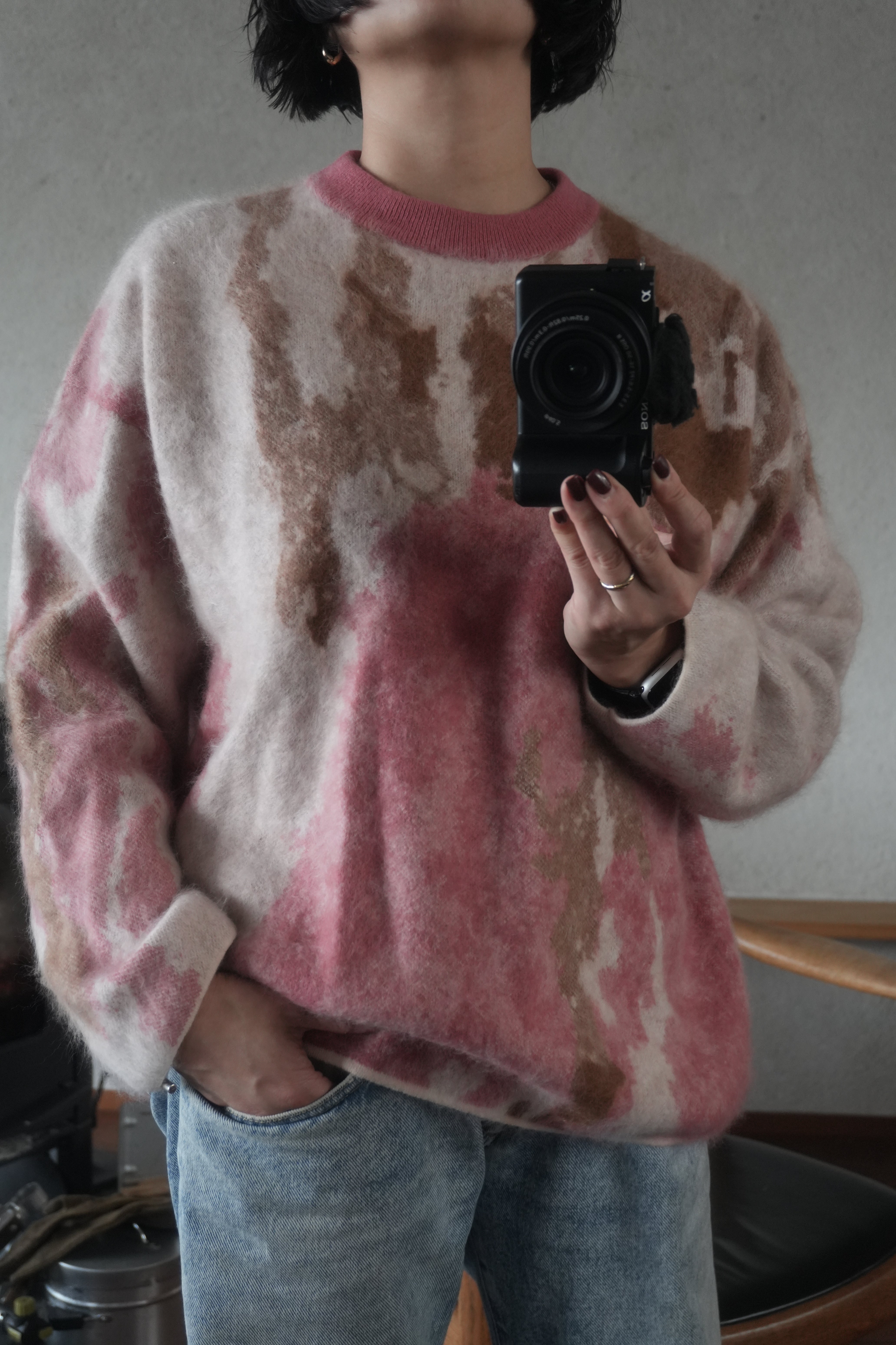 Misty wool blend knit