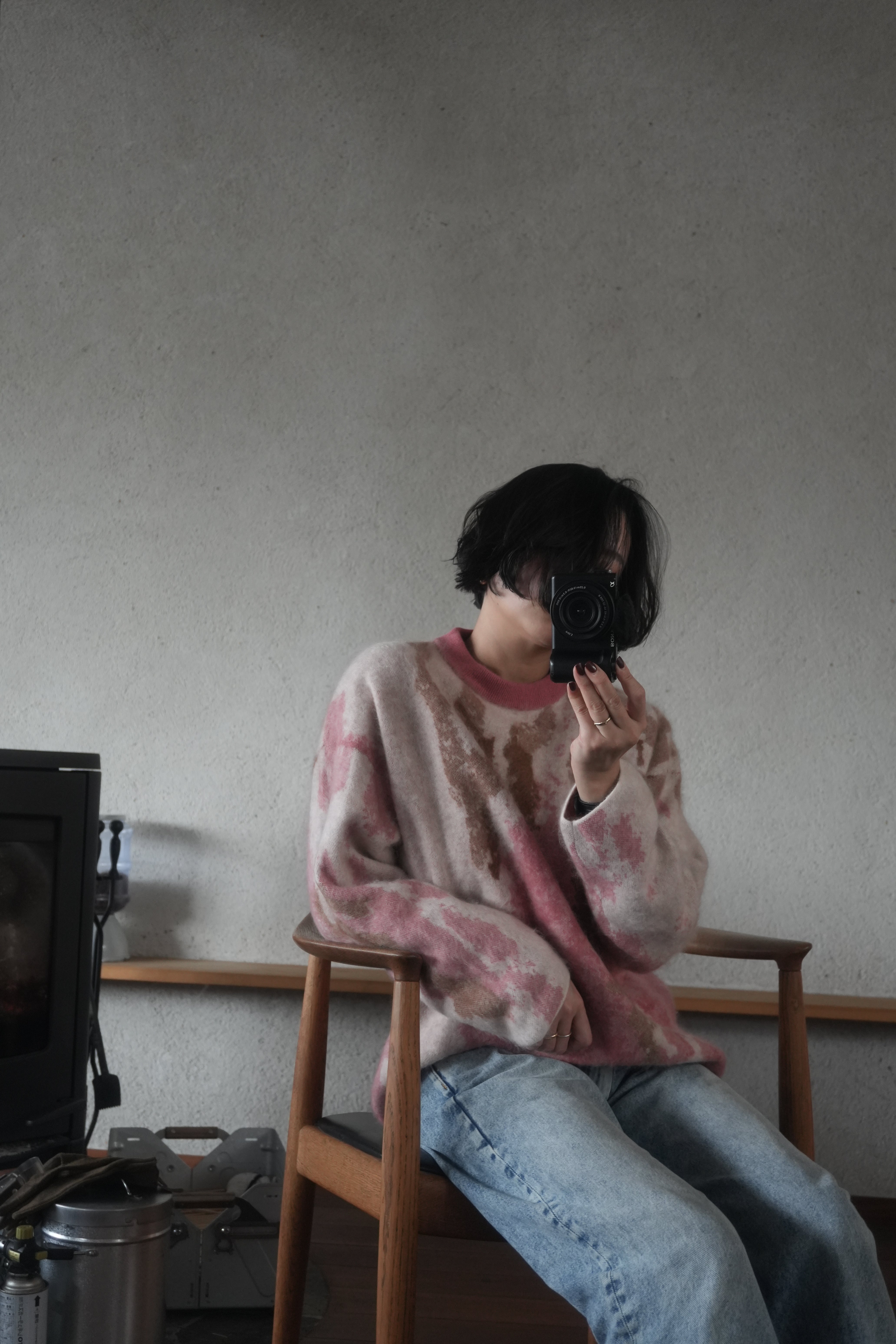 Misty wool blend knit