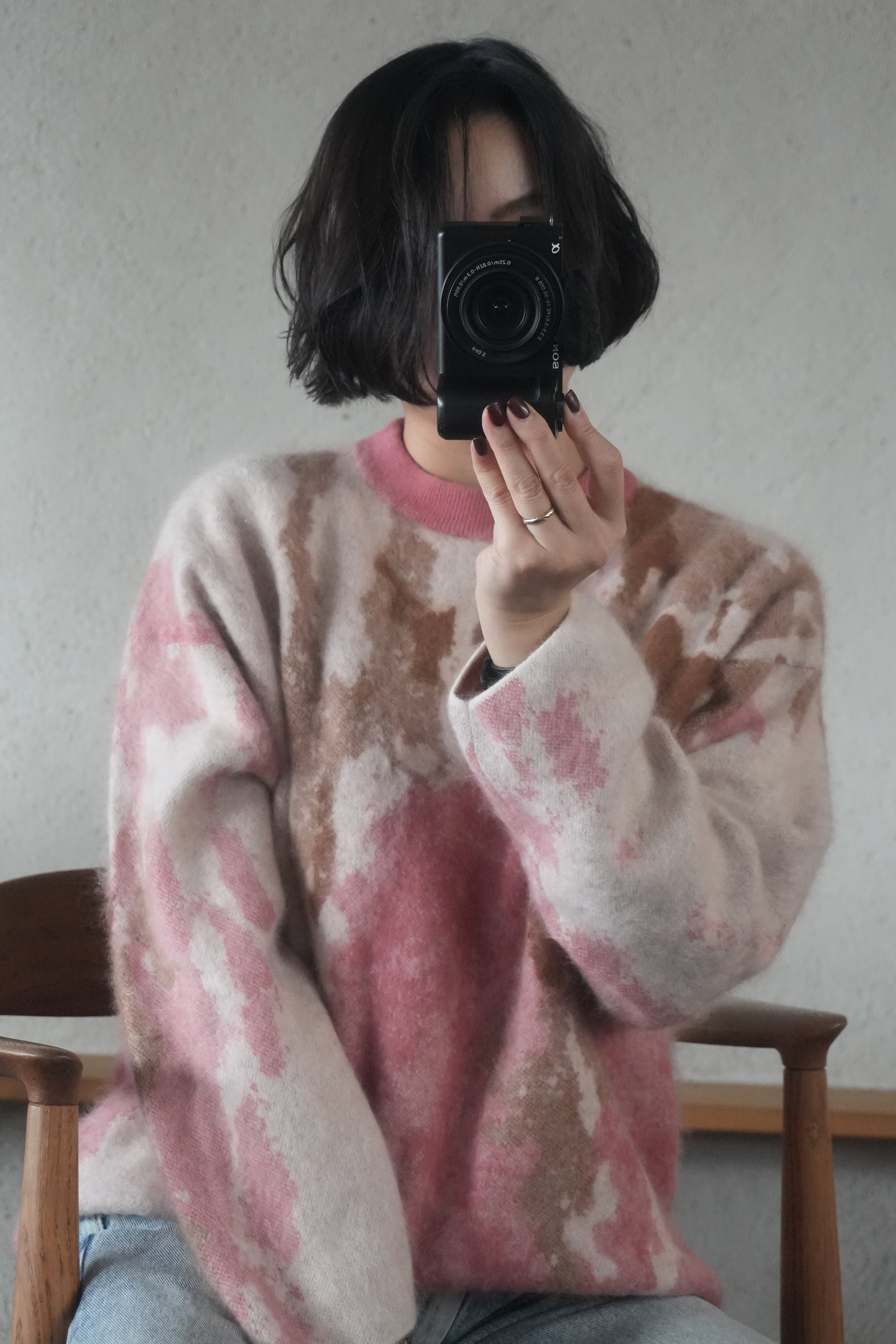 Misty wool blend knit