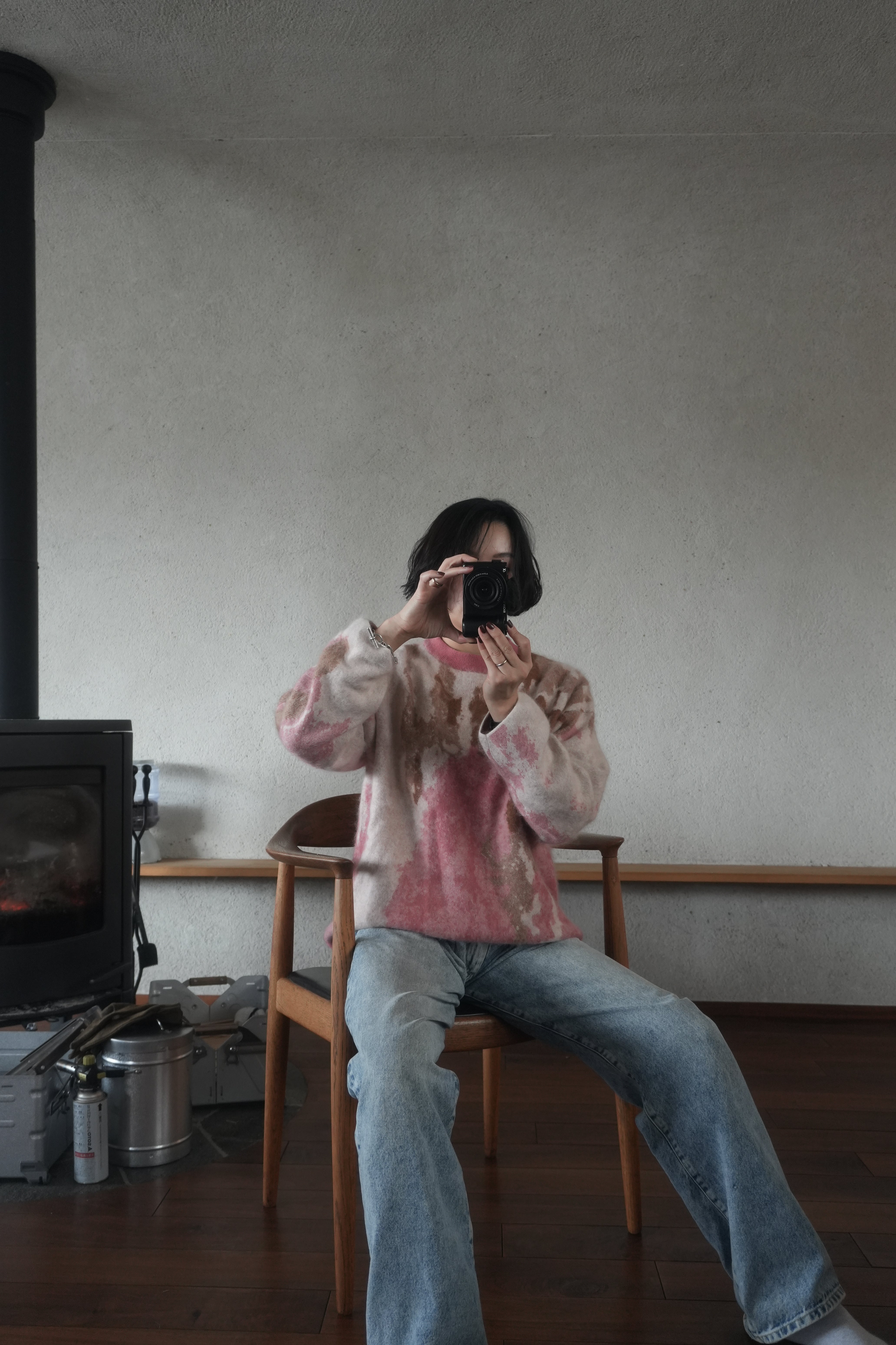 Misty wool blend knit