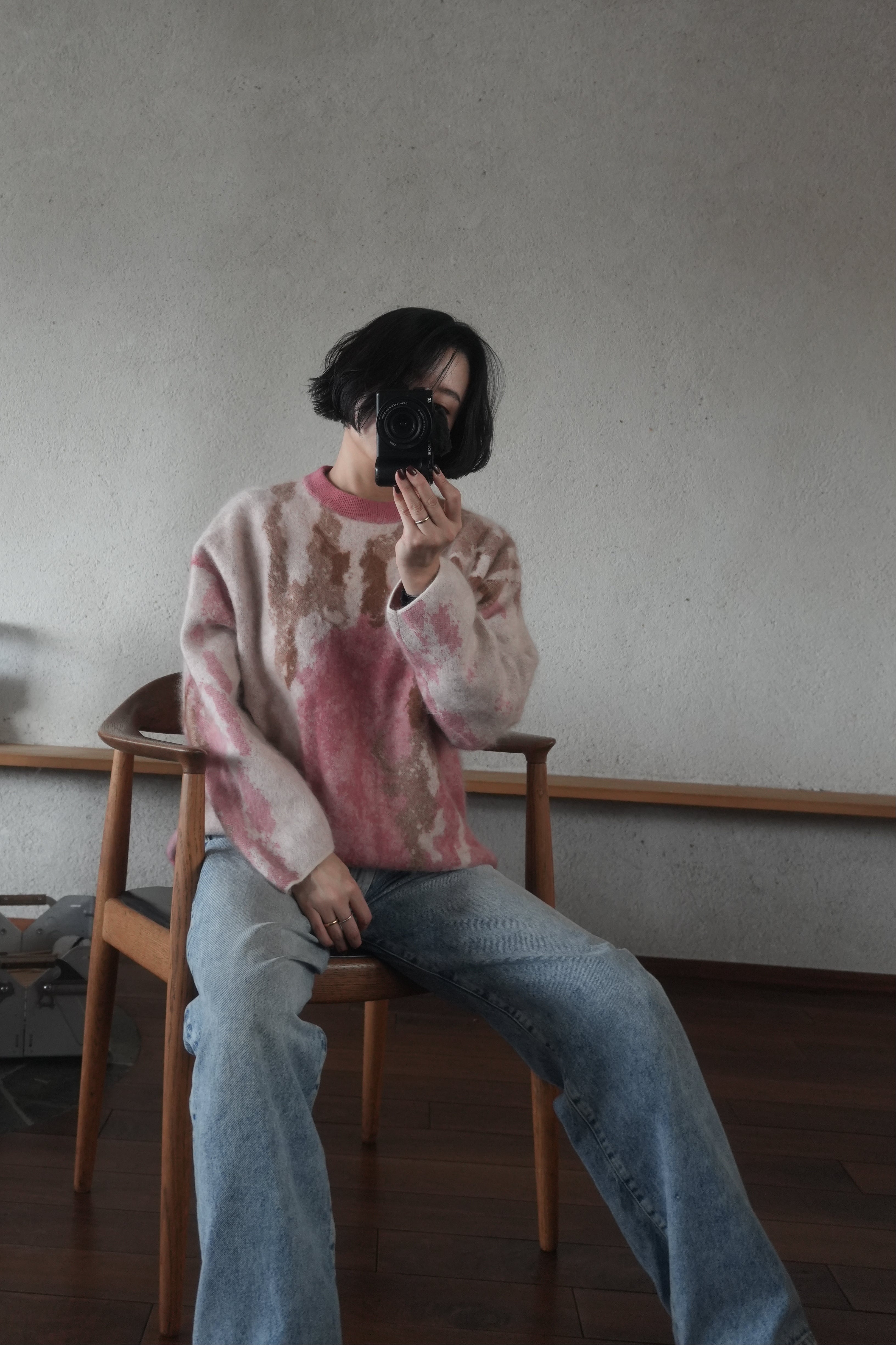 Misty wool blend knit