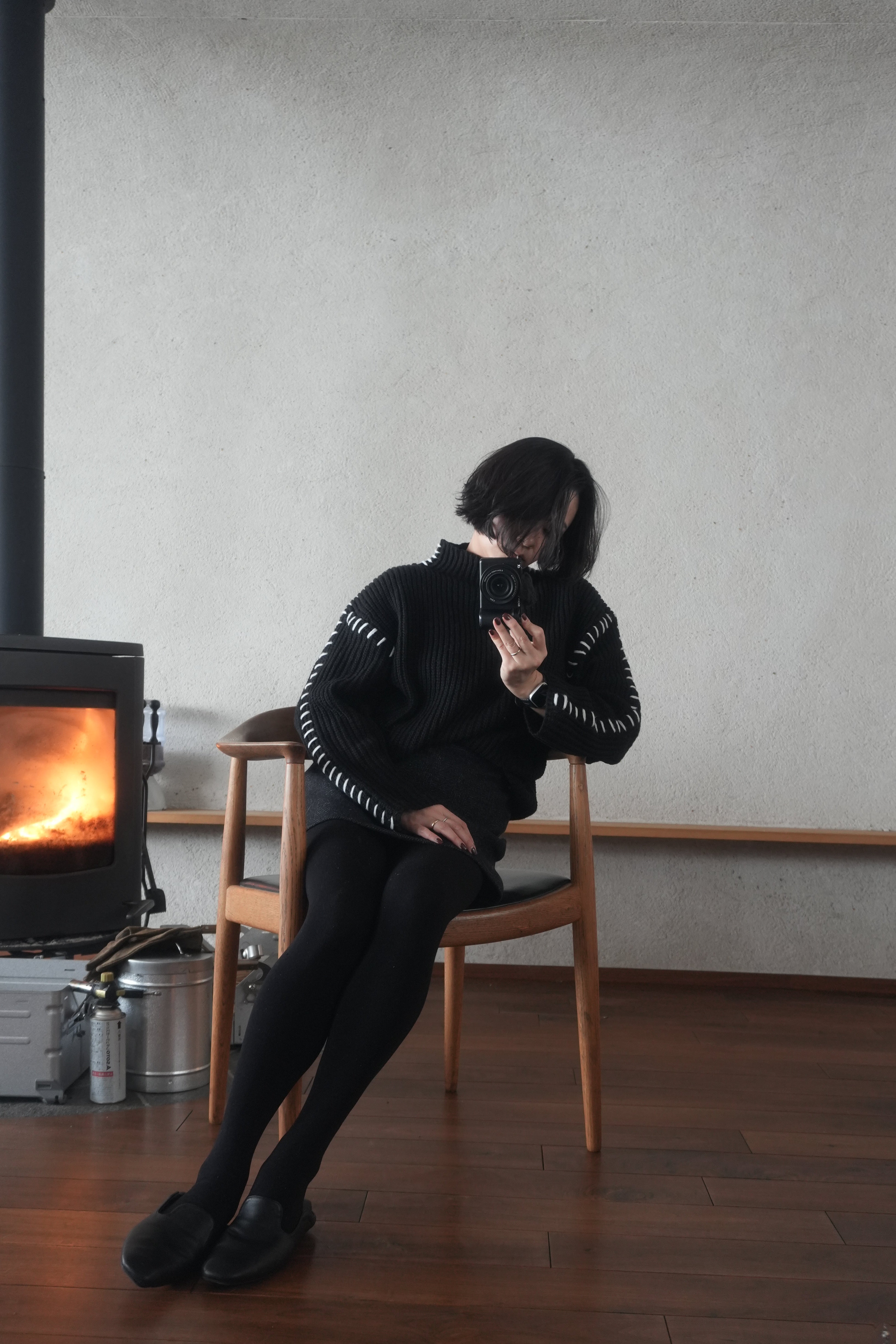 Contrast Stitch Knit Pullover