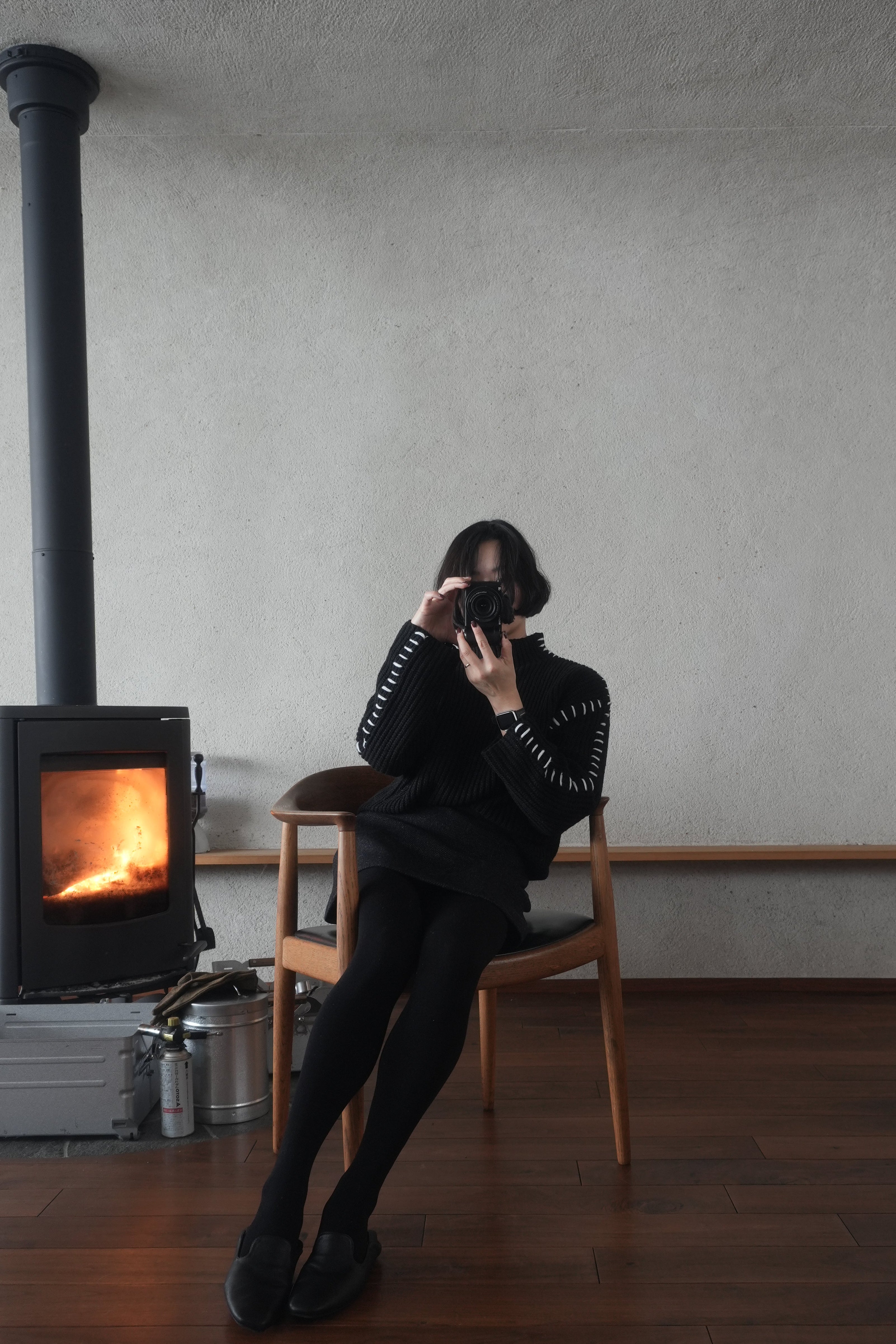 Contrast Stitch Knit Pullover