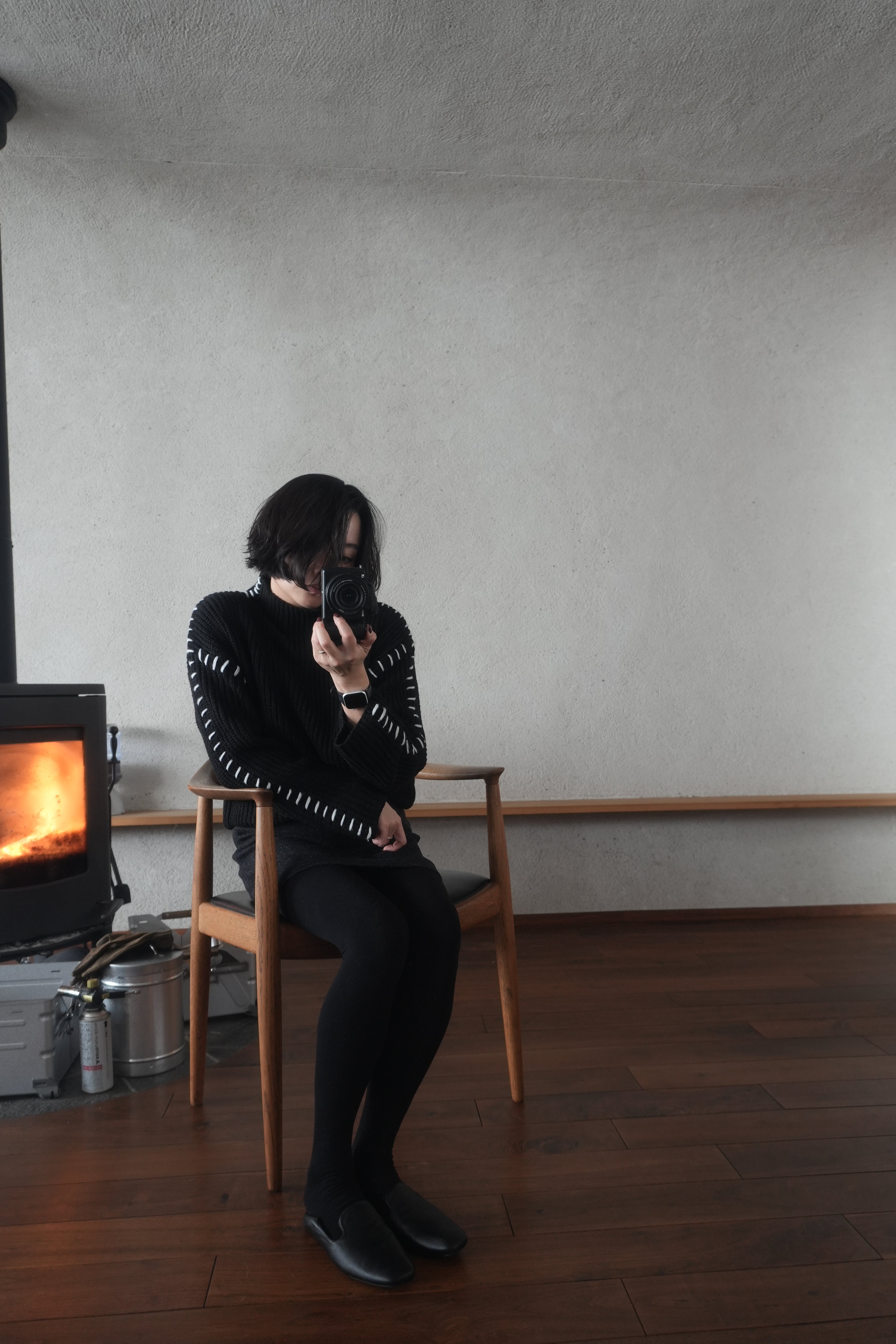 Contrast Stitch Knit Pullover