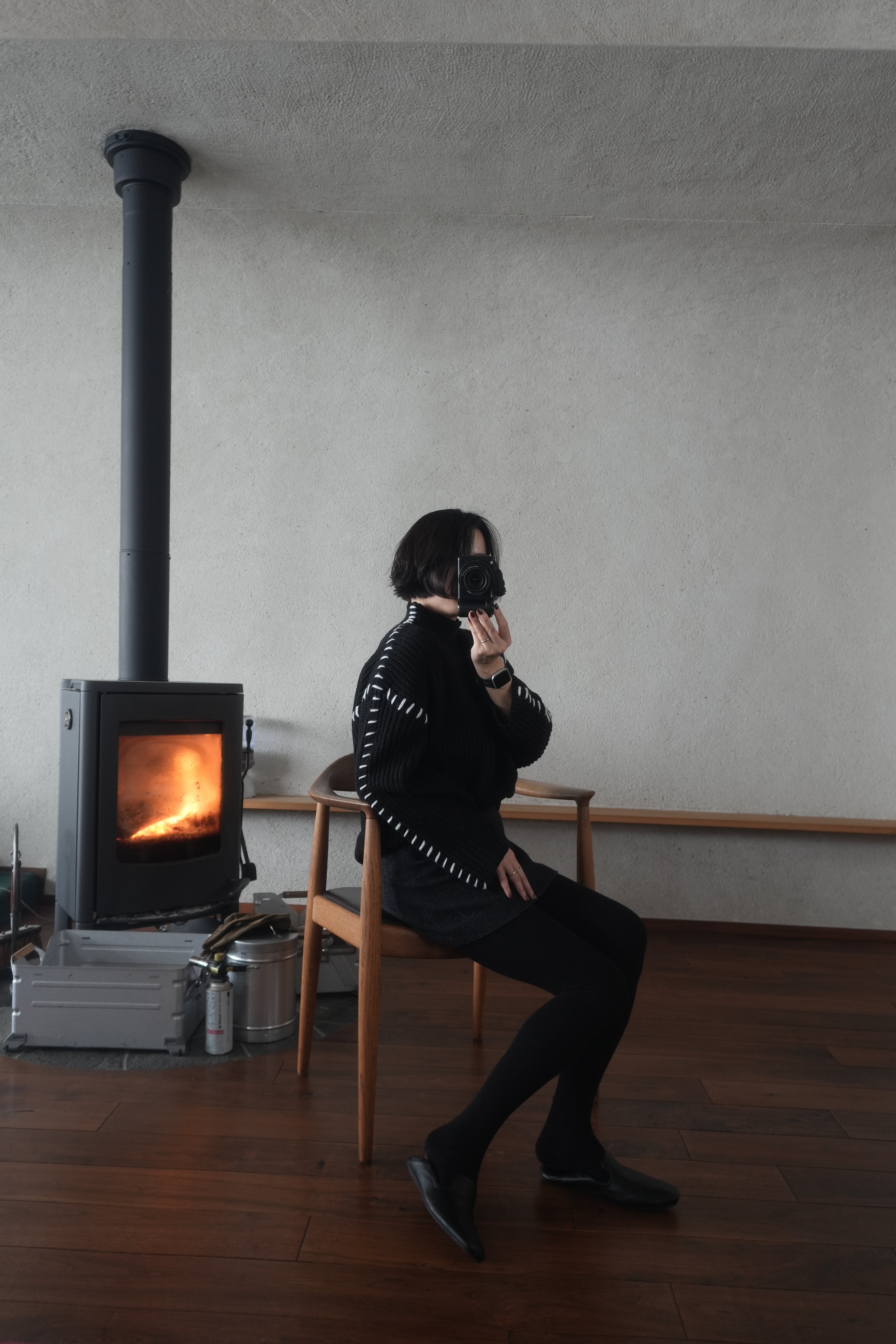 Contrast Stitch Knit Pullover