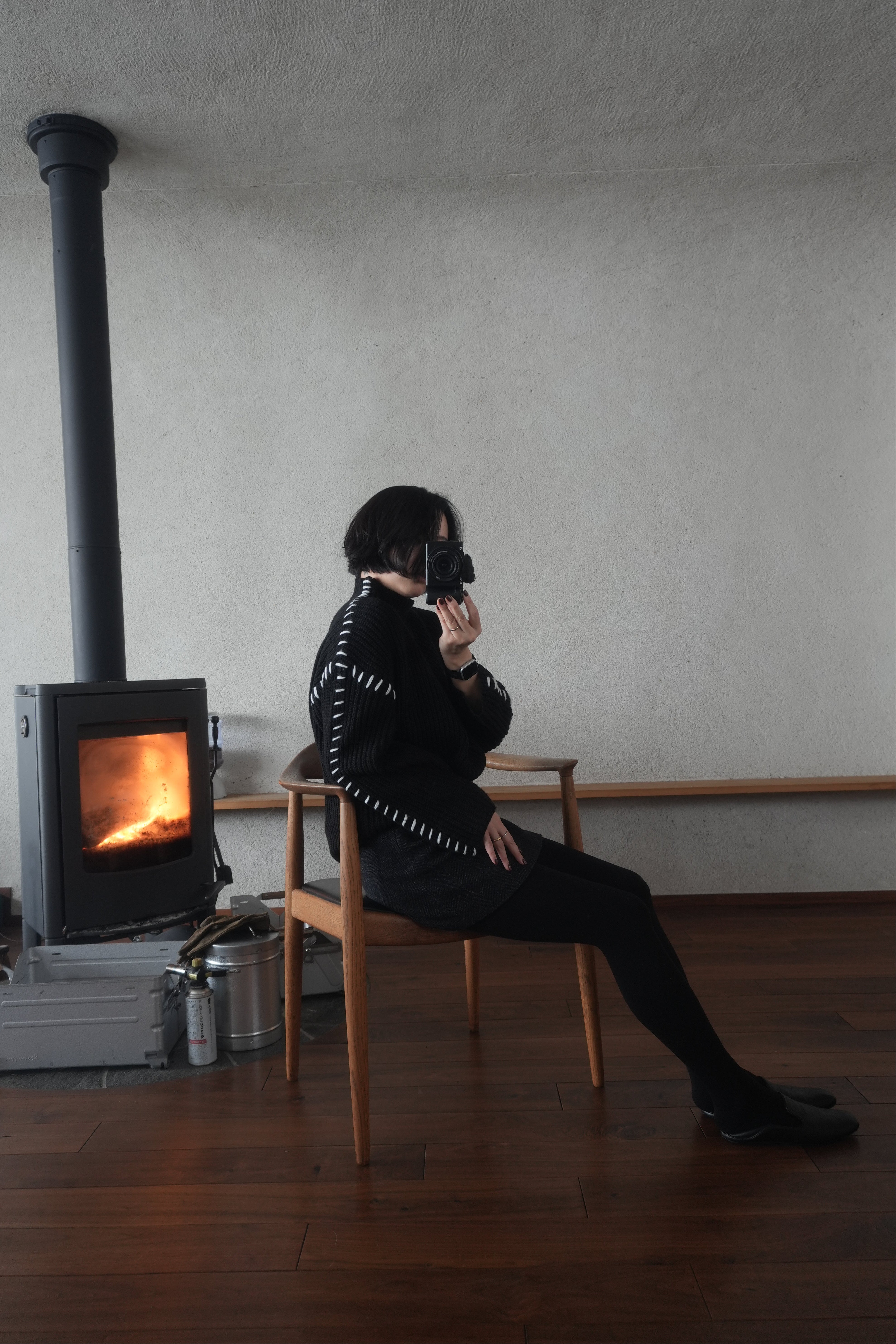 Contrast Stitch Knit Pullover