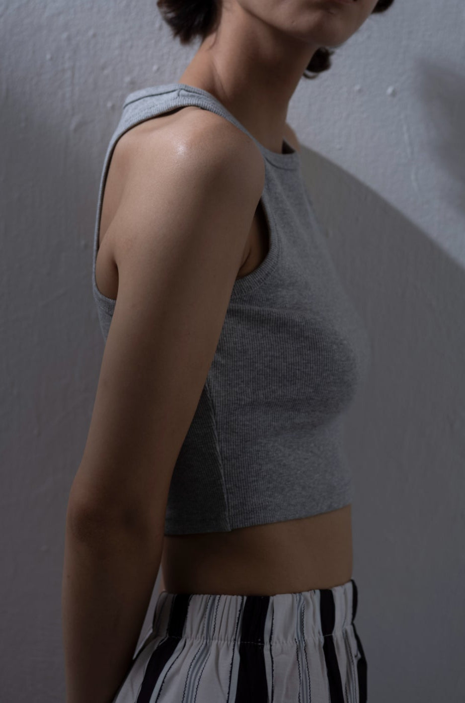 rib cropped tank