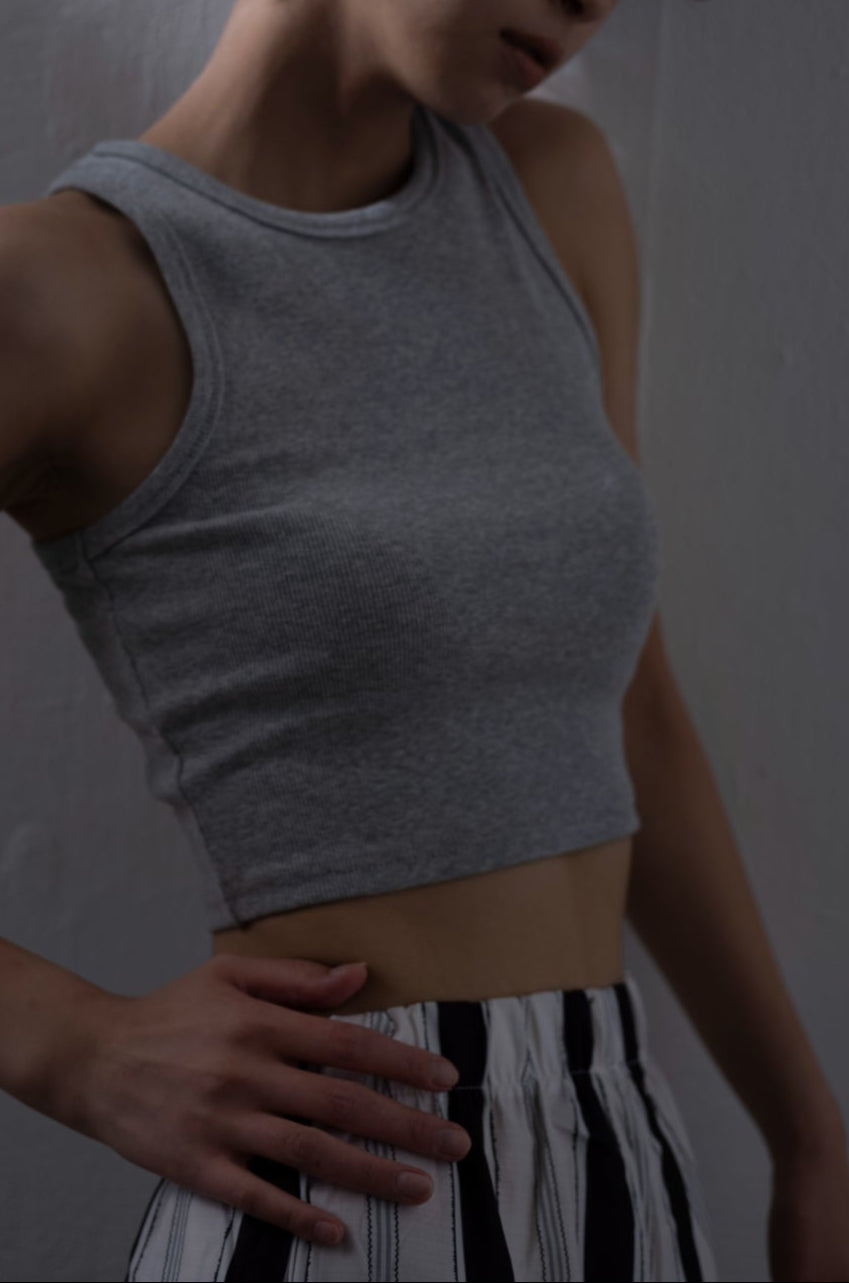rib cropped tank