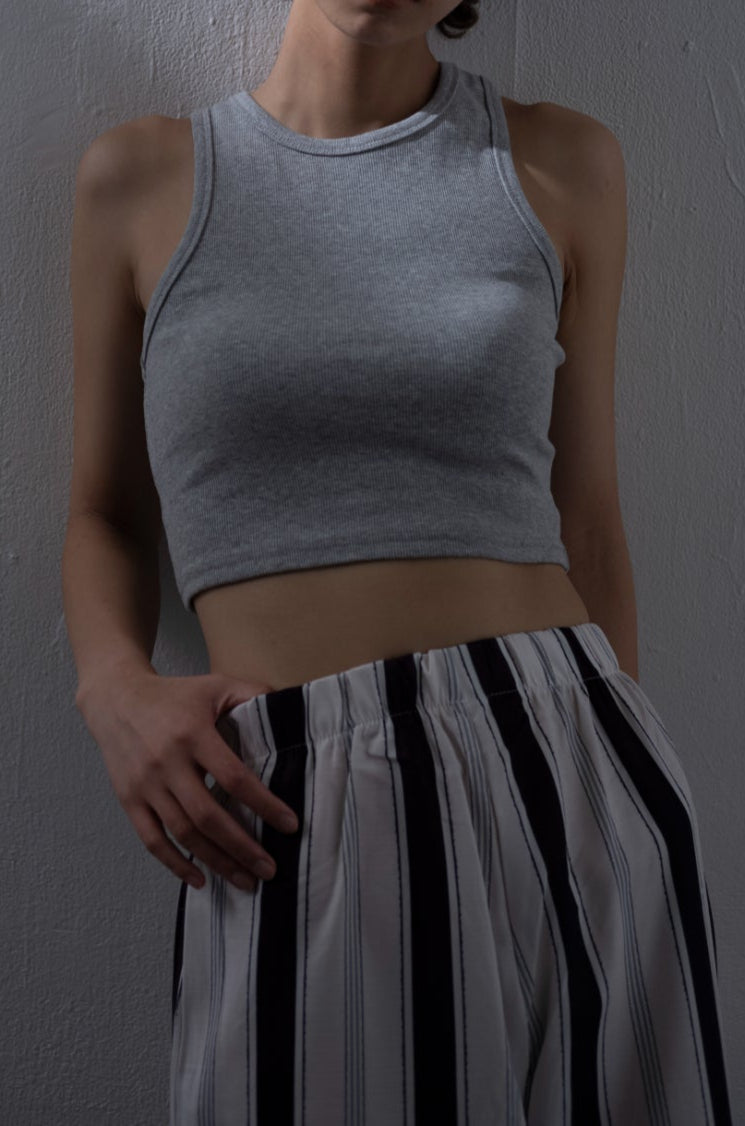 rib cropped tank