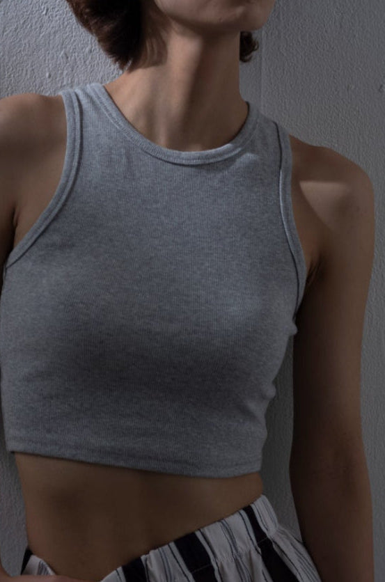 rib cropped tank