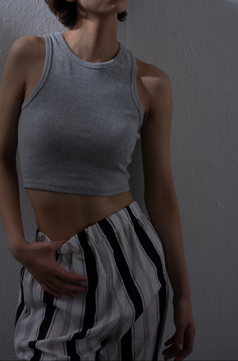 rib cropped tank