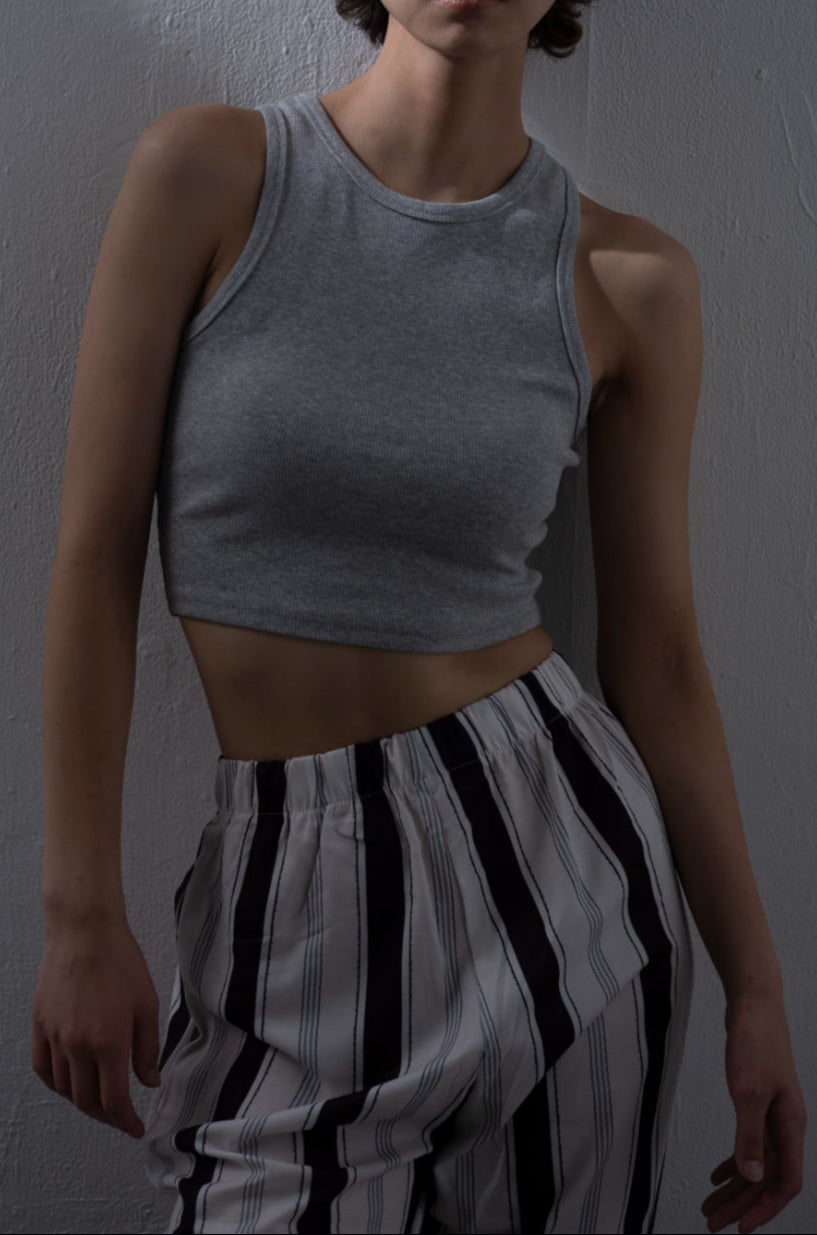 rib cropped tank