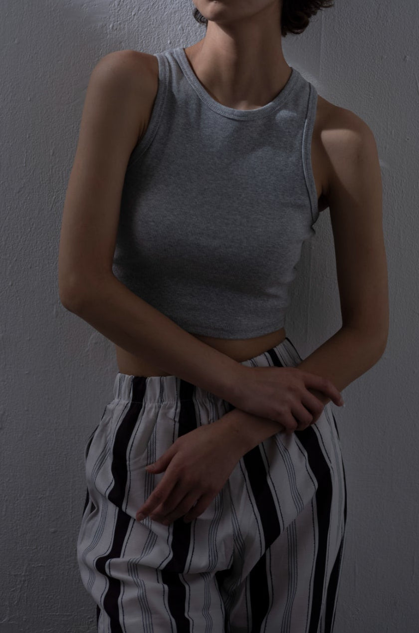 rib cropped tank