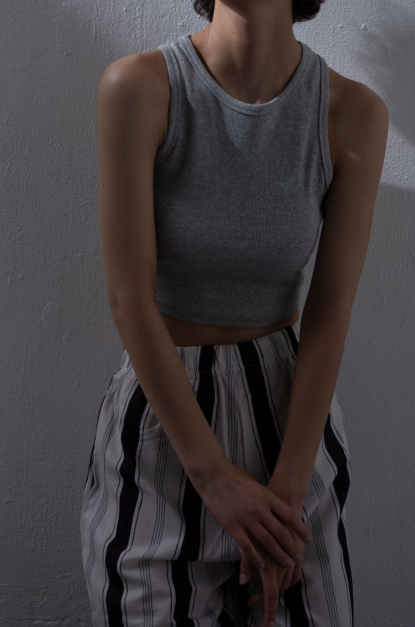 rib cropped tank