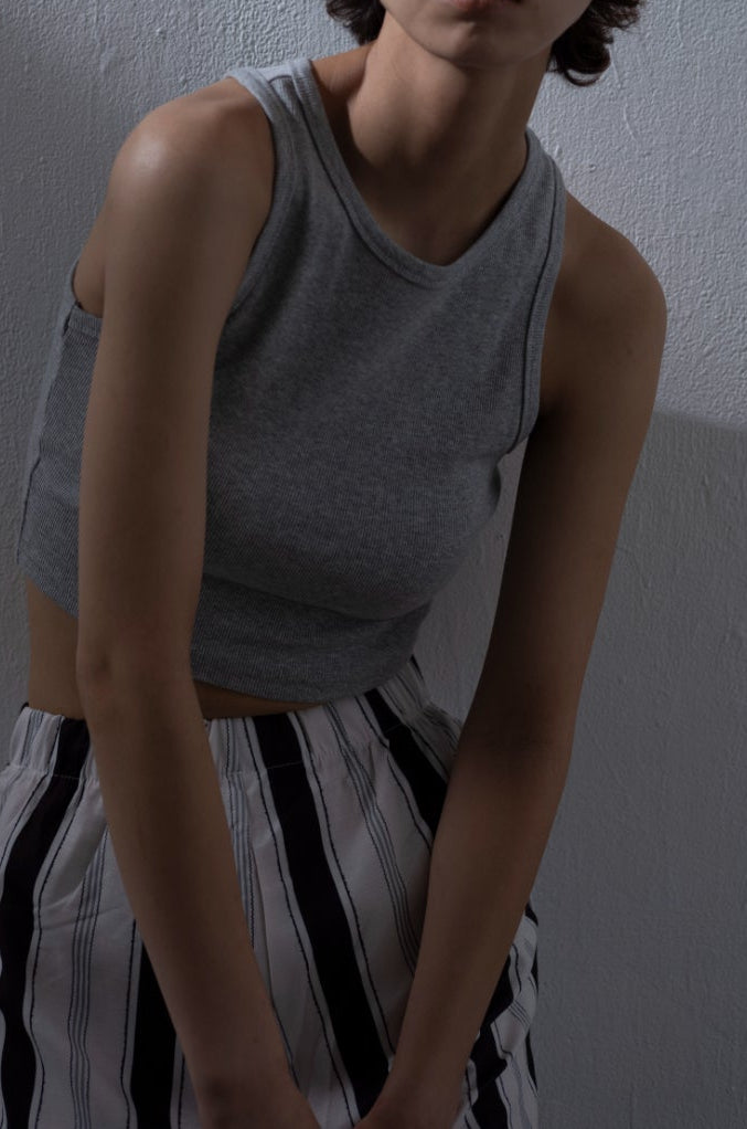 rib cropped tank