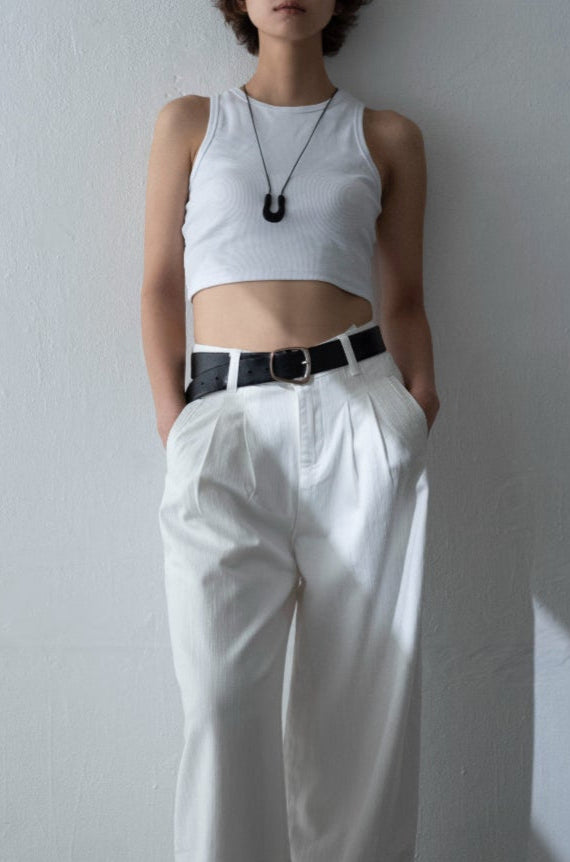 rib cropped tank