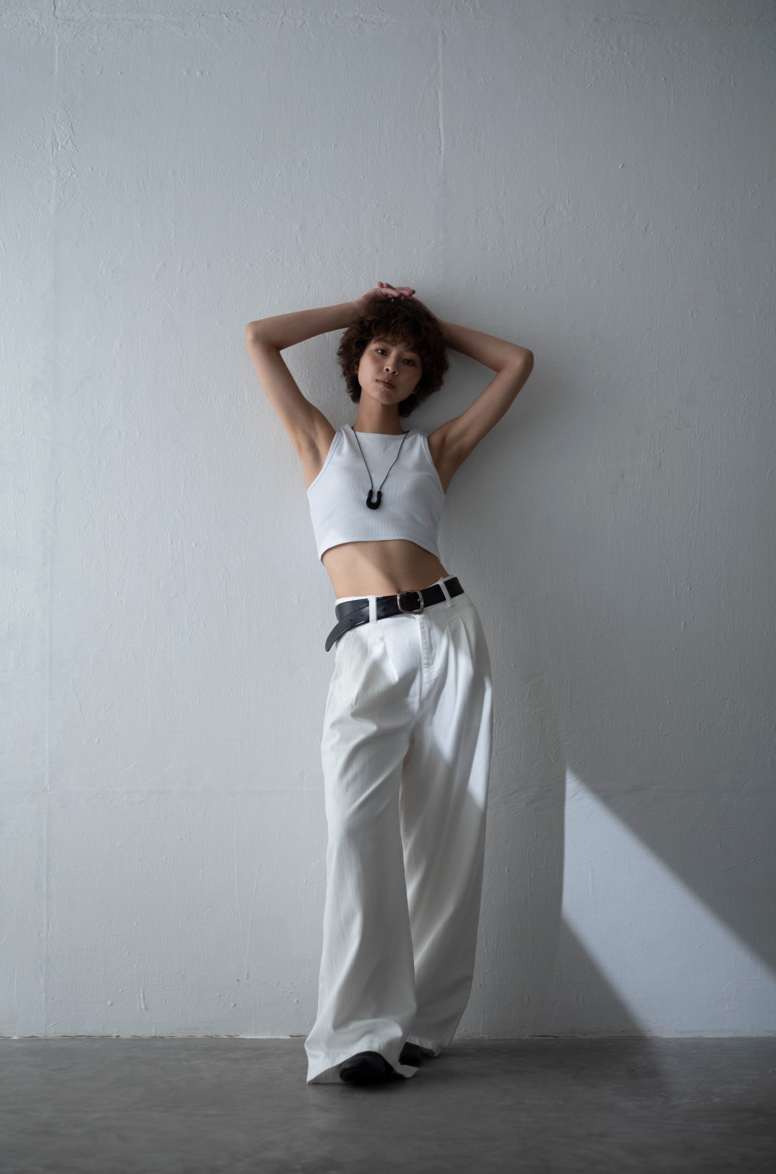 Cotton White wide trouser