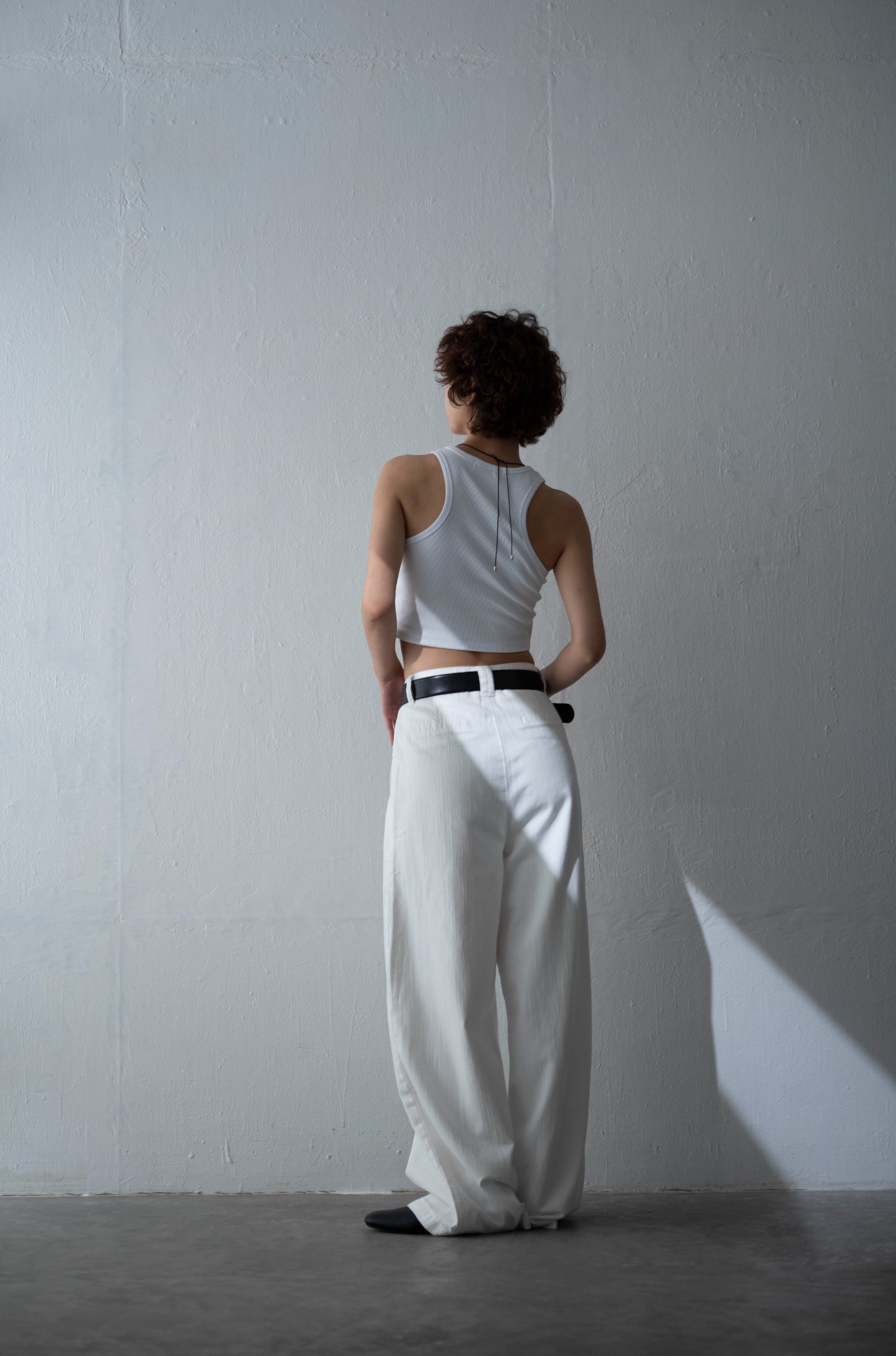 Cotton White wide trouser
