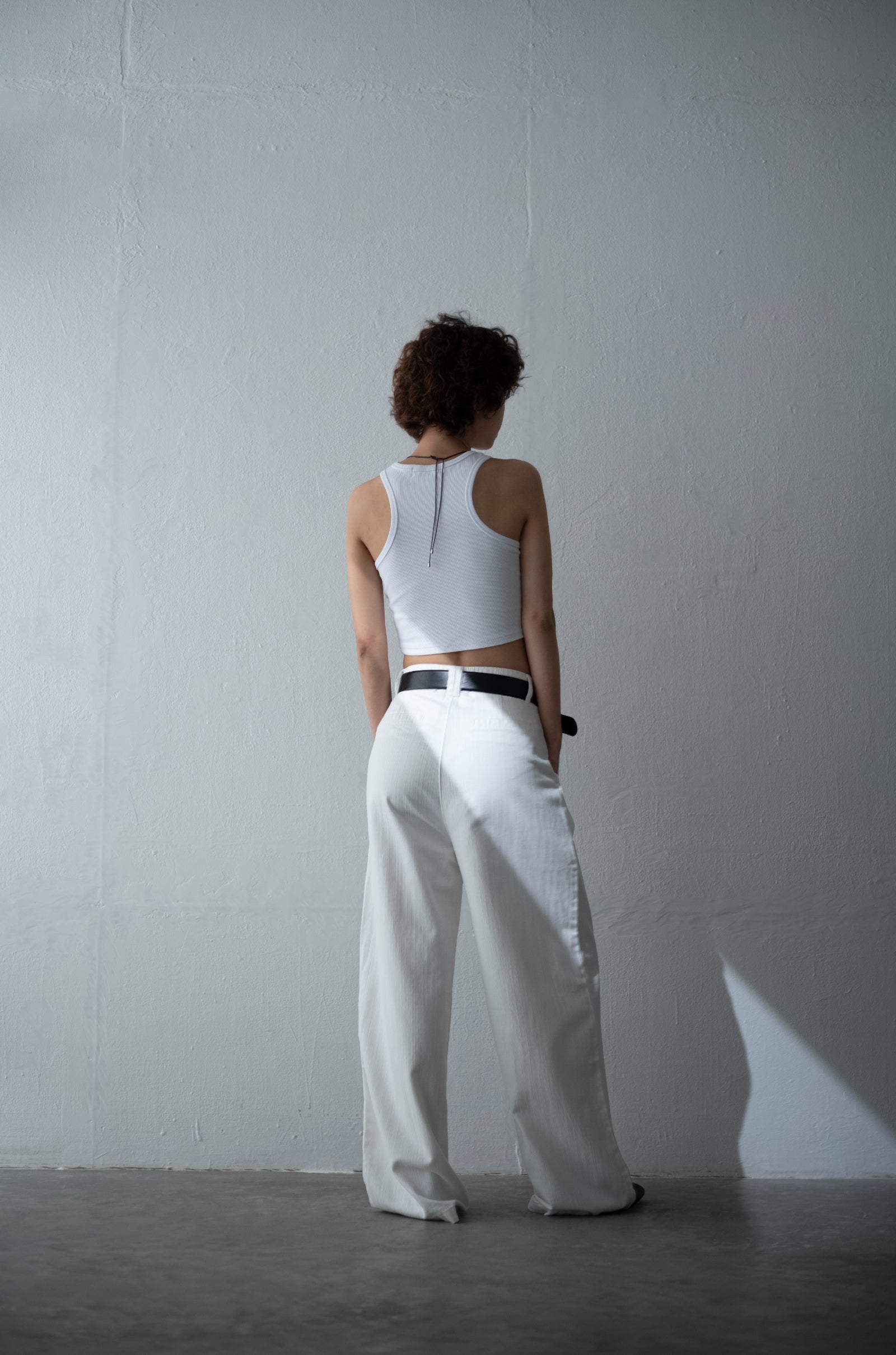 Cotton White wide trouser