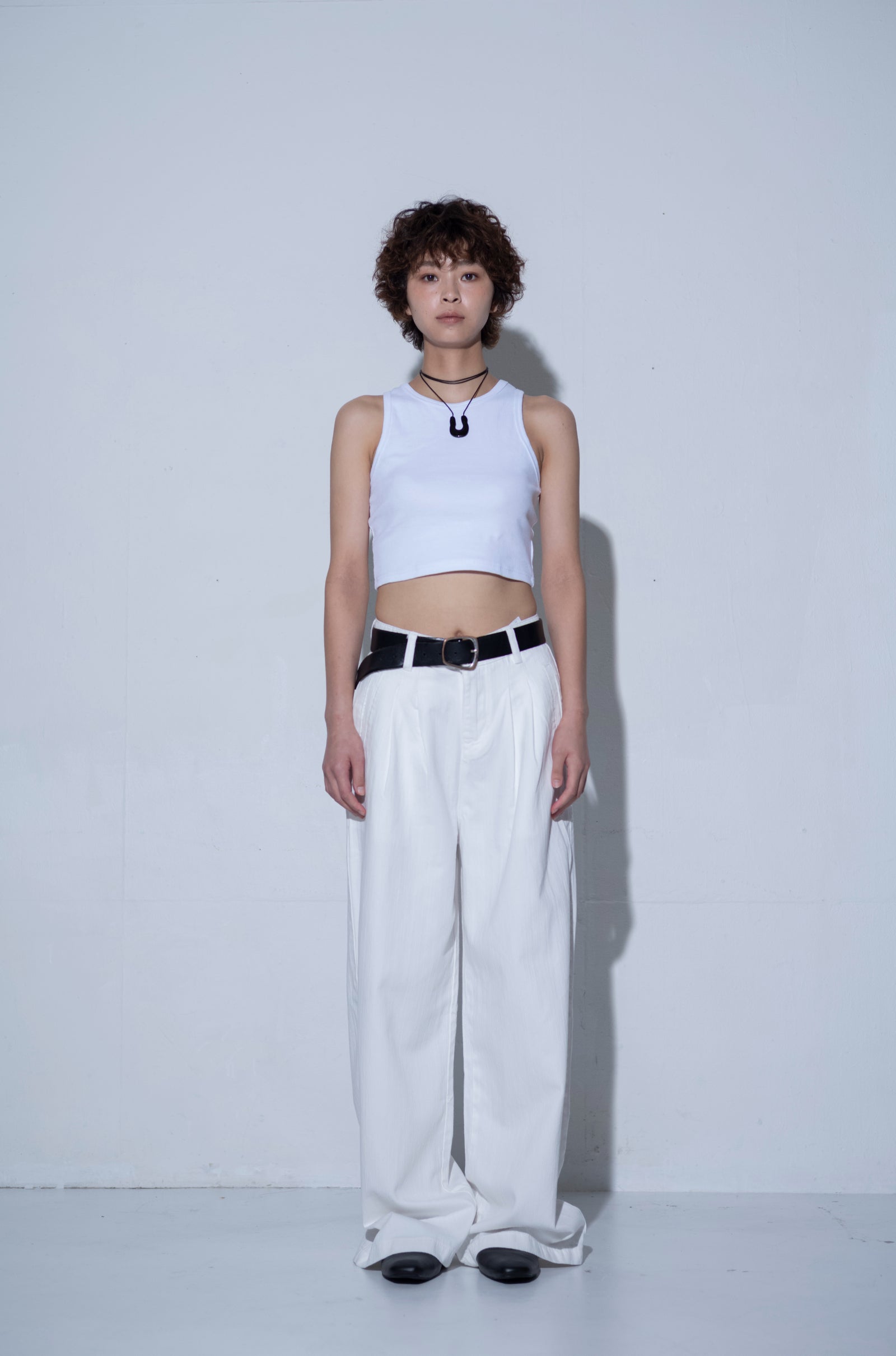 Cotton White wide trouser