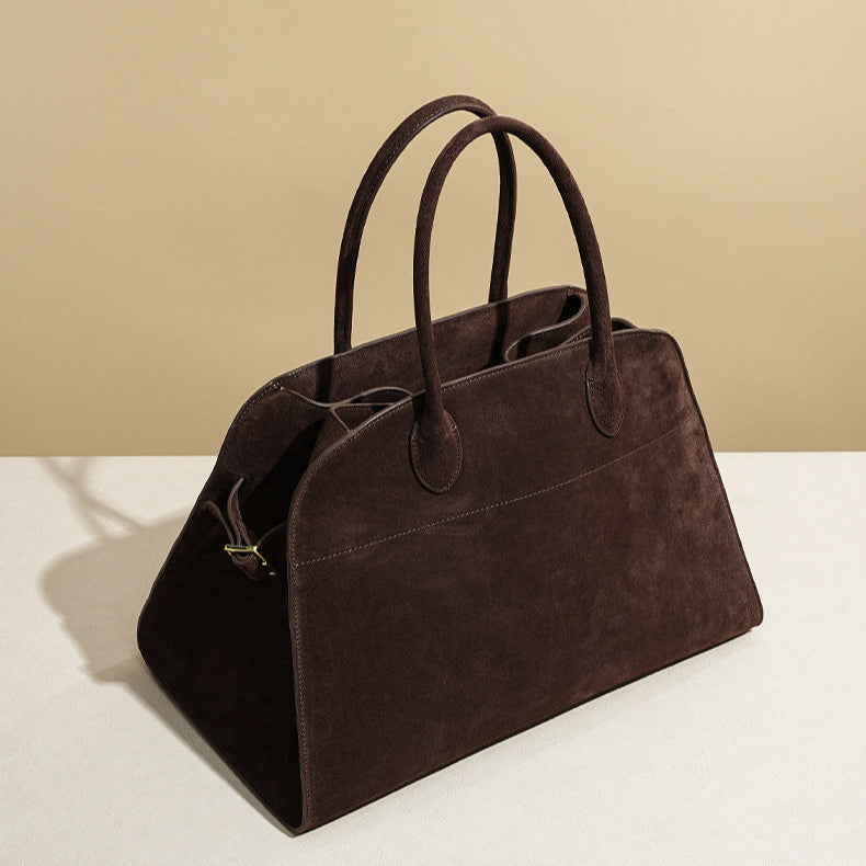 Real leather boston bag