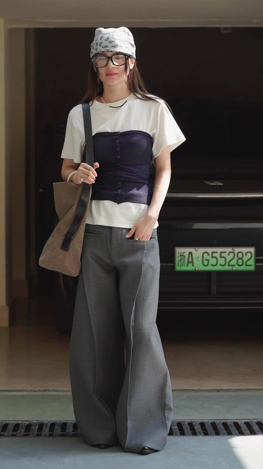 Knit Button Bustier