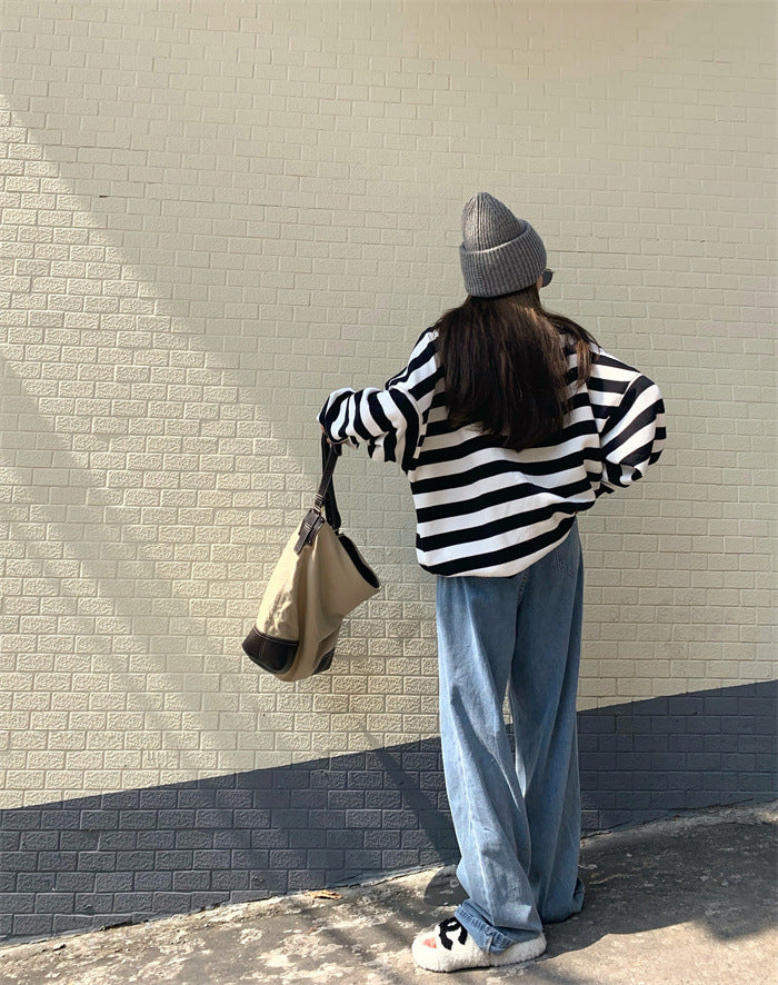 Big border cotton shirts