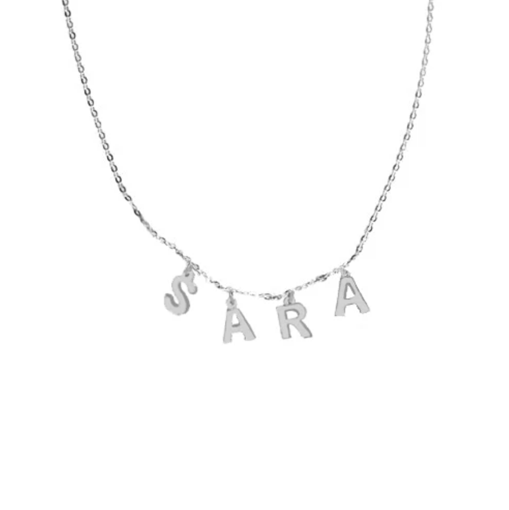 Hanging block necklace (personalize)