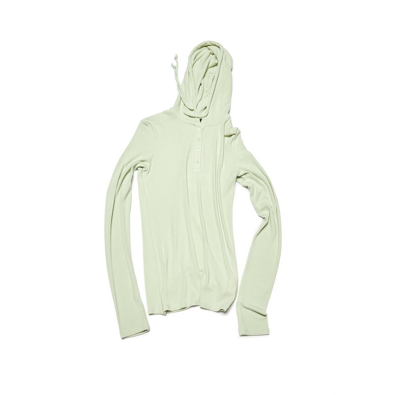 Wool-Blend Hooded Top