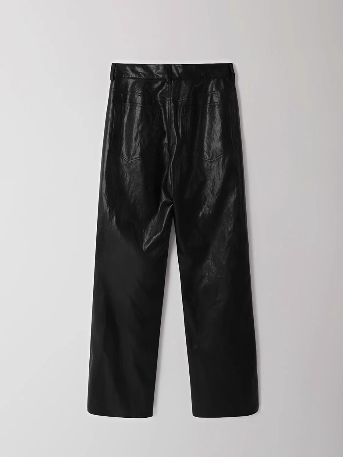 Vegan leather trousers