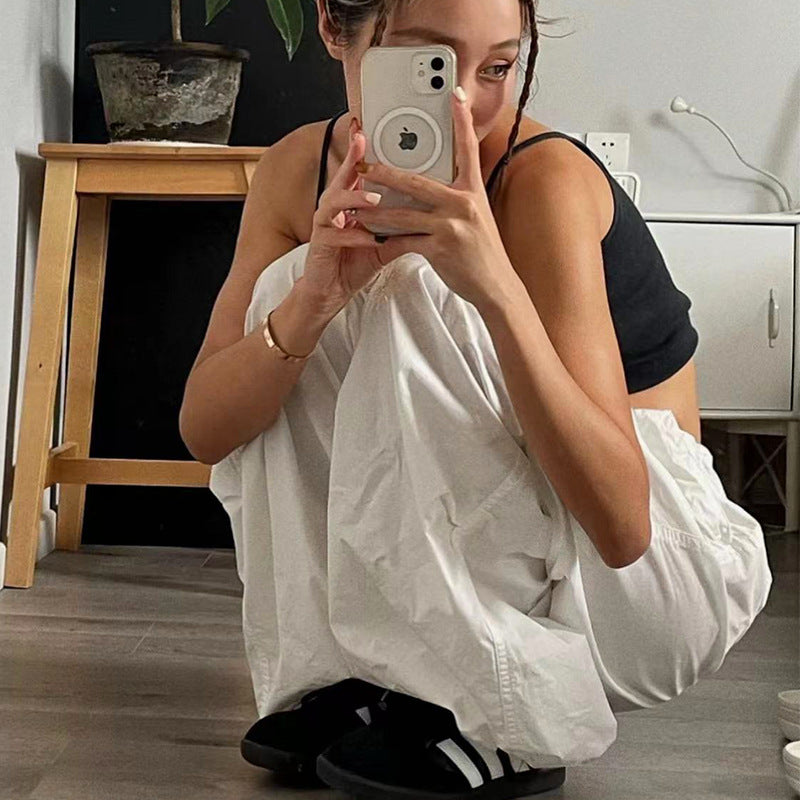 Loose cotton pants