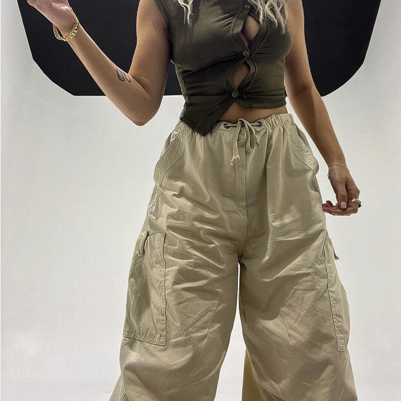 Loose cotton pants