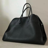 Real leather boston bag