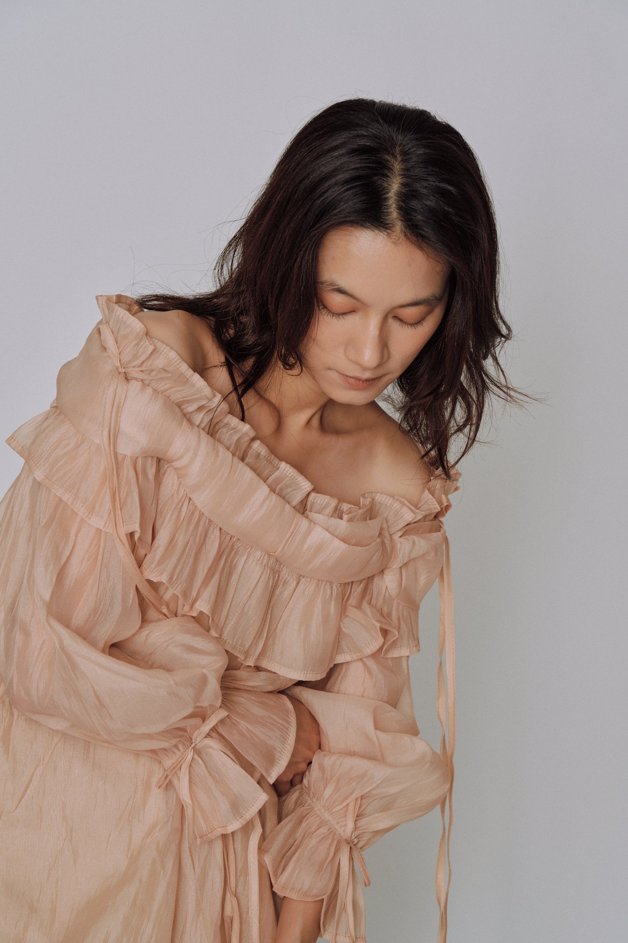 Cloud Ruffle Off-Shoulder Blouse