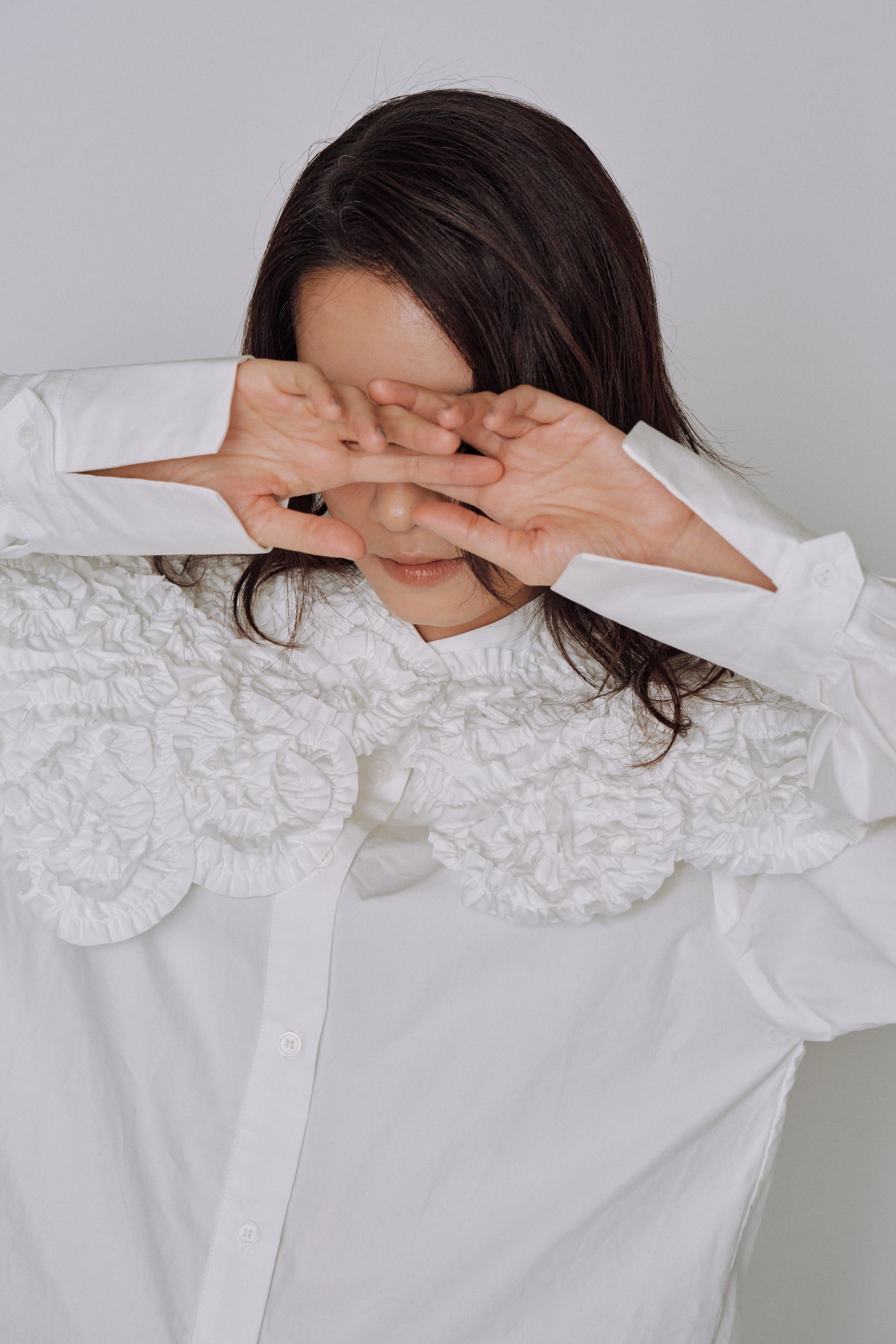 NEW｜Sculpted Petal Collar Shirt