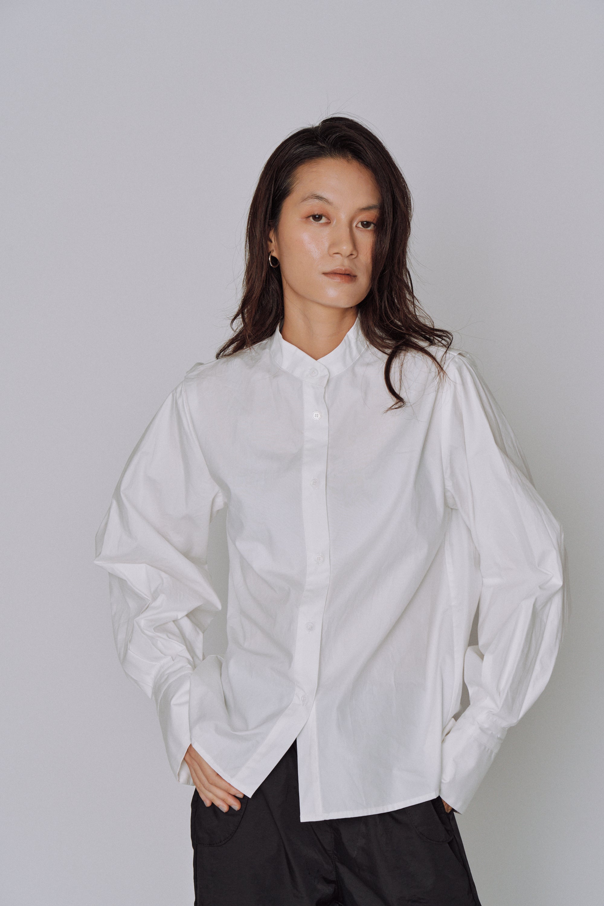 NEW｜Sculpted Petal Collar Shirt
