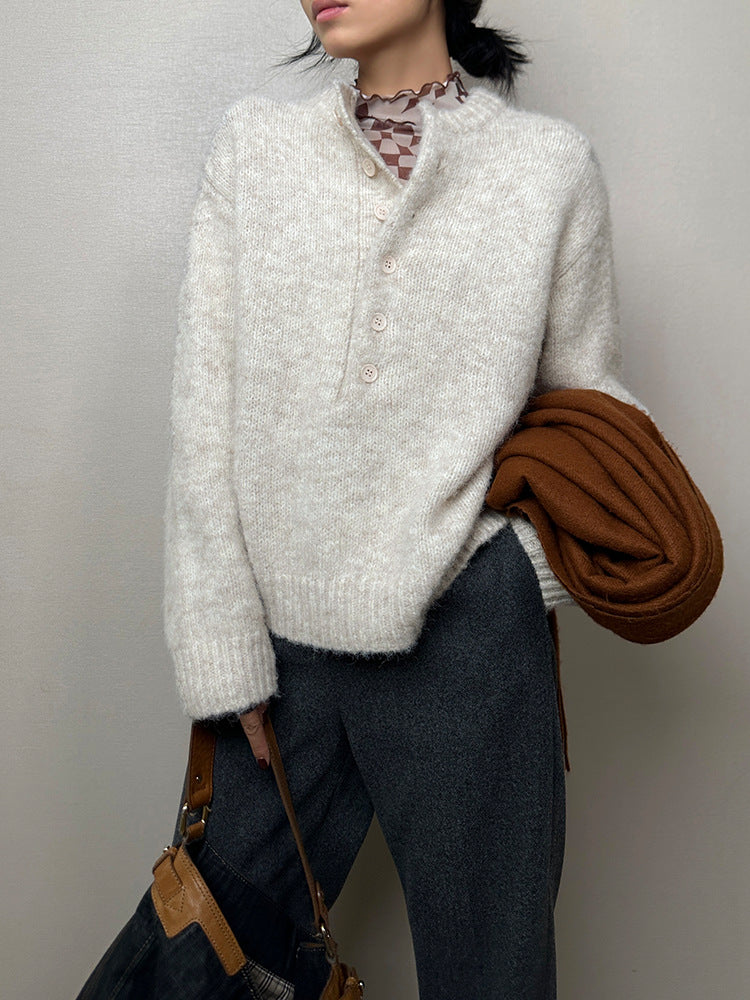 button down sweater