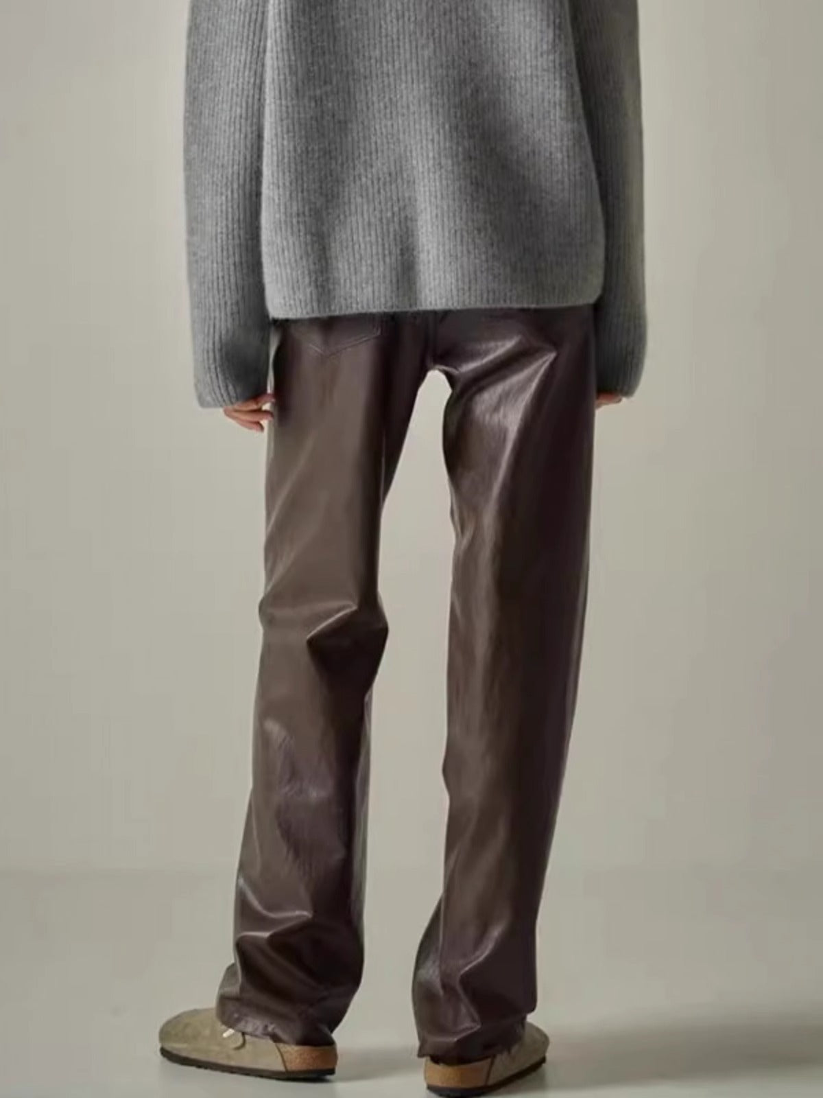 Vegan leather trousers