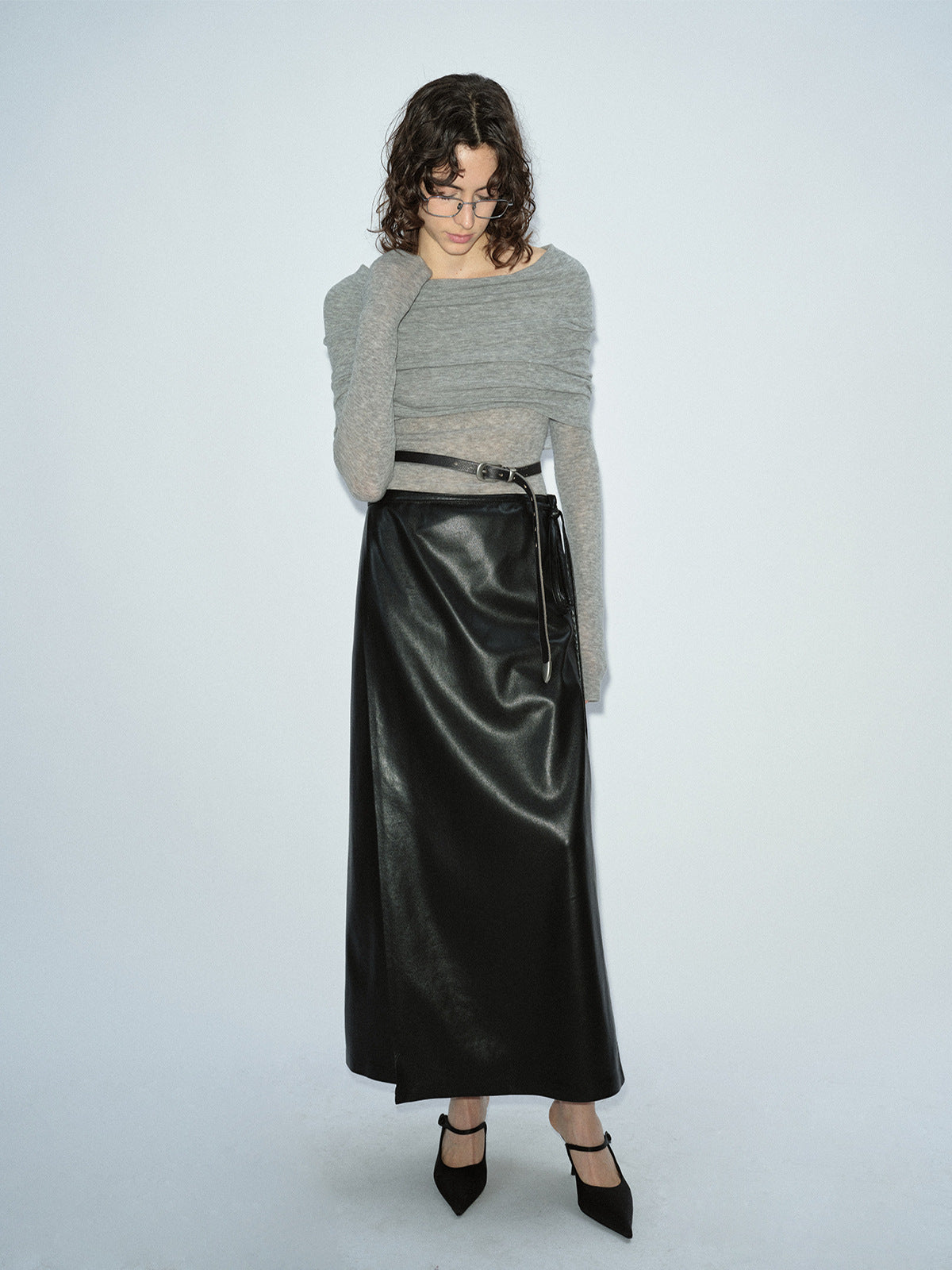 Vegan leather skirt
